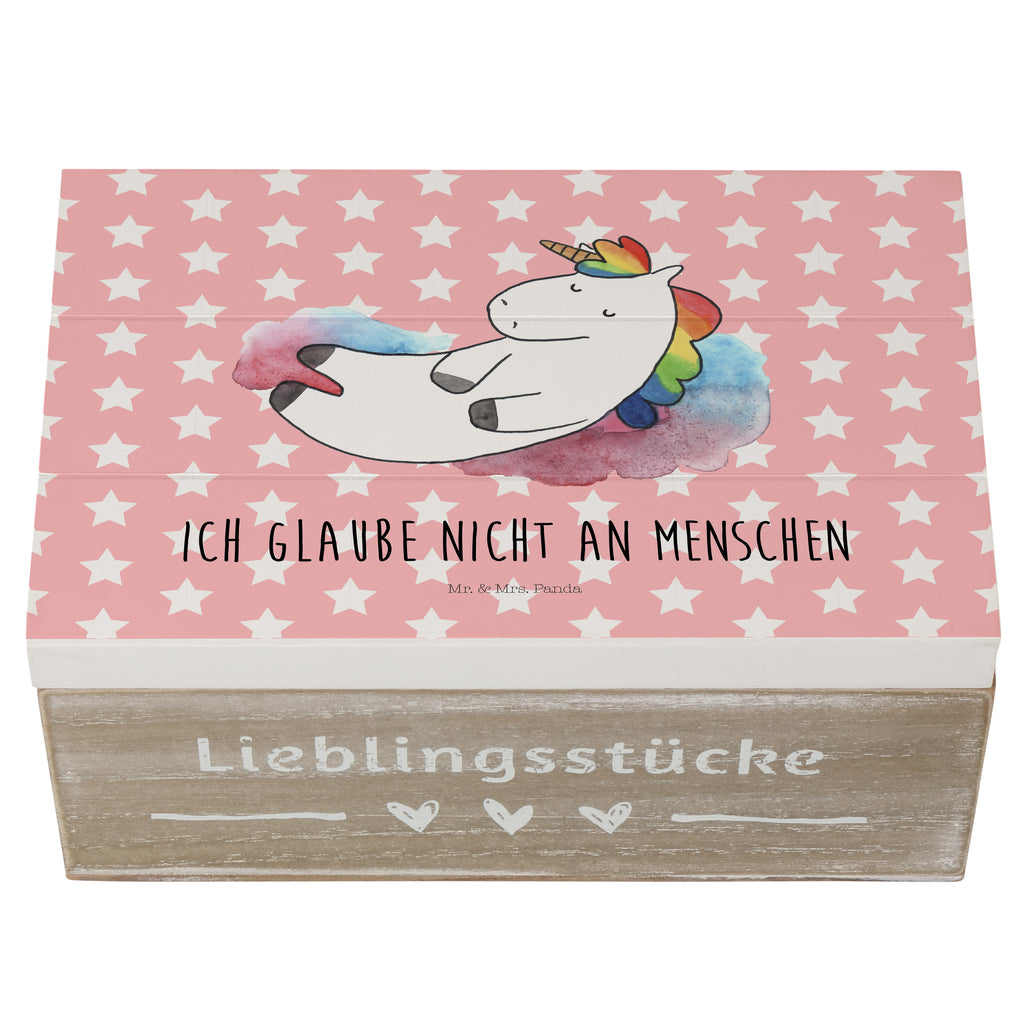 Holzkiste Einhorn Wolke 7 Holzkiste, Kiste, Schatzkiste, Truhe, Schatulle, XXL, Erinnerungsbox, Erinnerungskiste, Dekokiste, Aufbewahrungsbox, Einhorn, Einhörner, Einhorn Deko, Pegasus, Unicorn, verliebt, Menschen, witzig, lustig, Geschenk, Glaube, Realität, Lächeln