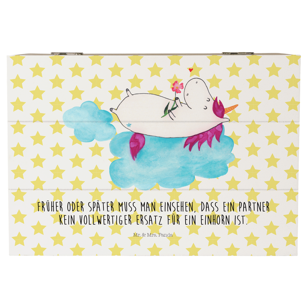 Holzkiste Einhorn verliebt auf Wolke Holzkiste, Kiste, Schatzkiste, Truhe, Schatulle, XXL, Erinnerungsbox, Erinnerungskiste, Dekokiste, Aufbewahrungsbox, Einhorn, Einhörner, Einhorn Deko, Pegasus, Unicorn, verliebt, Liebe, Liebesbeweis, Freundin, Wolke