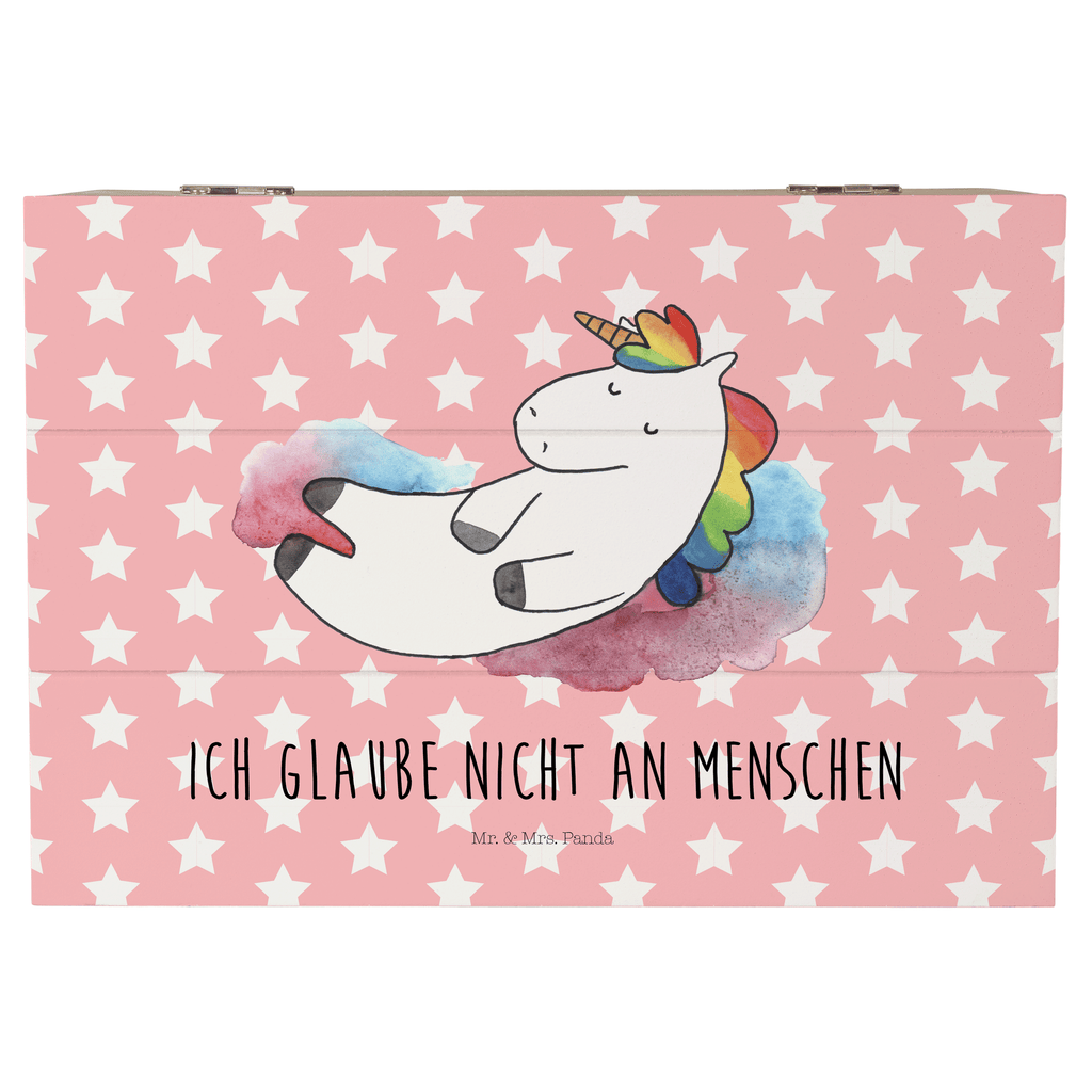 Holzkiste Einhorn Wolke 7 Holzkiste, Kiste, Schatzkiste, Truhe, Schatulle, XXL, Erinnerungsbox, Erinnerungskiste, Dekokiste, Aufbewahrungsbox, Einhorn, Einhörner, Einhorn Deko, Pegasus, Unicorn, verliebt, Menschen, witzig, lustig, Geschenk, Glaube, Realität, Lächeln