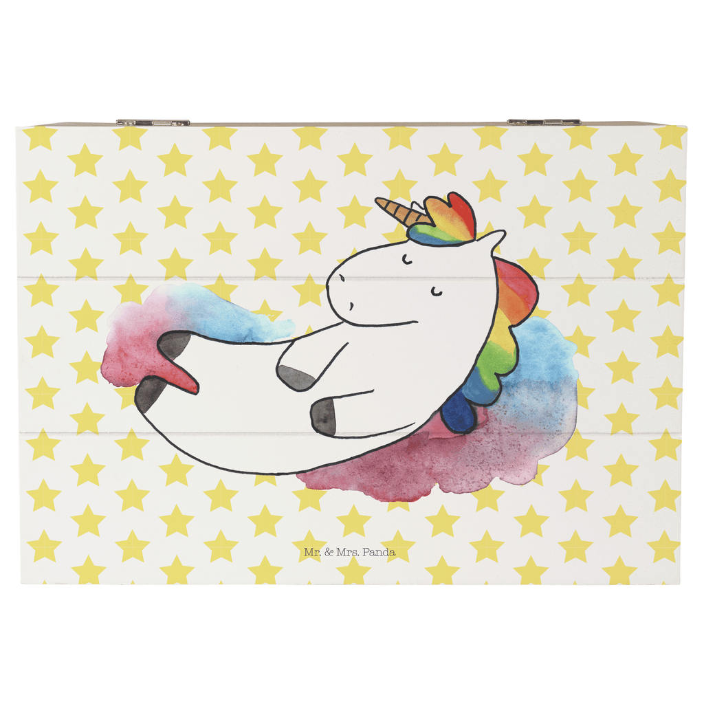 Holzkiste Einhorn Wolke 7 Holzkiste, Kiste, Schatzkiste, Truhe, Schatulle, XXL, Erinnerungsbox, Erinnerungskiste, Dekokiste, Aufbewahrungsbox, Einhorn, Einhörner, Einhorn Deko, Pegasus, Unicorn, verliebt, Menschen, witzig, lustig, Geschenk, Glaube, Realität, Lächeln