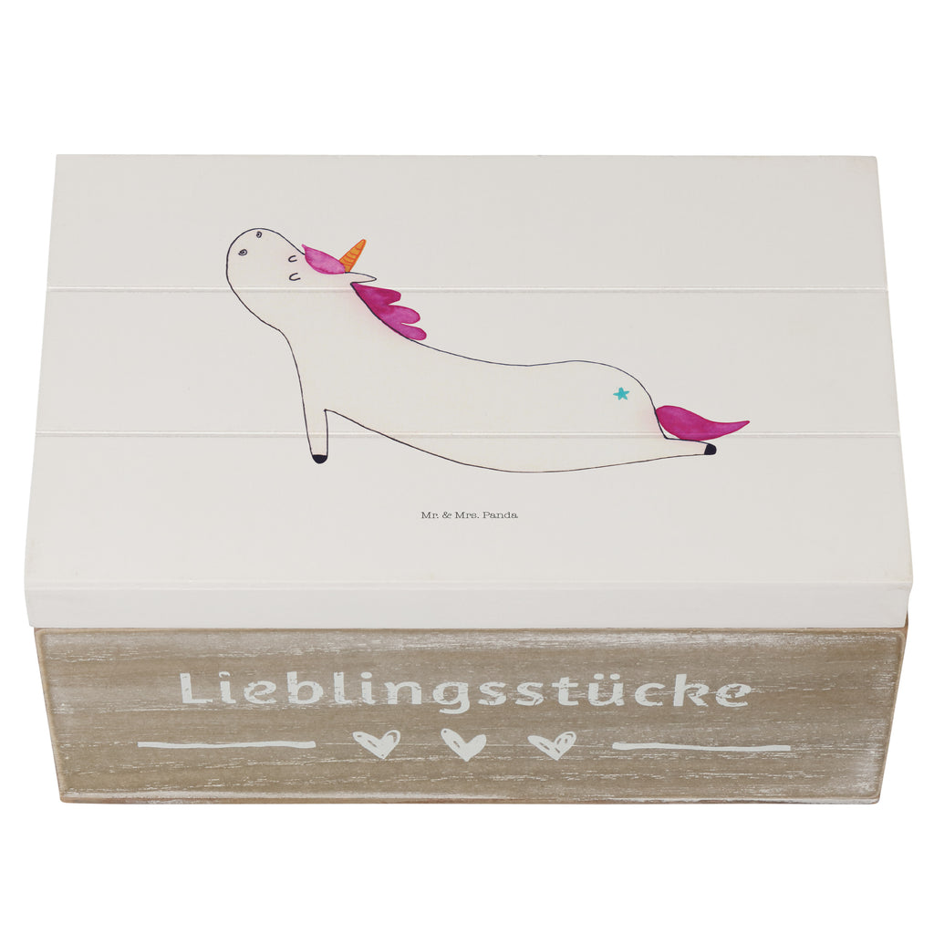 Holzkiste Einhorn Yoga Holzkiste, Kiste, Schatzkiste, Truhe, Schatulle, XXL, Erinnerungsbox, Erinnerungskiste, Dekokiste, Aufbewahrungsbox, Einhorn, Einhörner, Einhorn Deko, Pegasus, Unicorn, Yoga, Namaste, Achtsamkeit, Entspannung, Joga, Yogamatte, Sport, lustig, witzig, süß