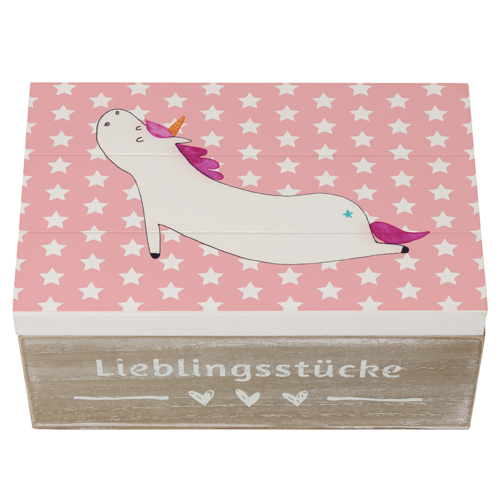 Holzkiste Einhorn Yoga Holzkiste, Kiste, Schatzkiste, Truhe, Schatulle, XXL, Erinnerungsbox, Erinnerungskiste, Dekokiste, Aufbewahrungsbox, Einhorn, Einhörner, Einhorn Deko, Pegasus, Unicorn, Yoga, Namaste, Achtsamkeit, Entspannung, Joga, Yogamatte, Sport, lustig, witzig, süß