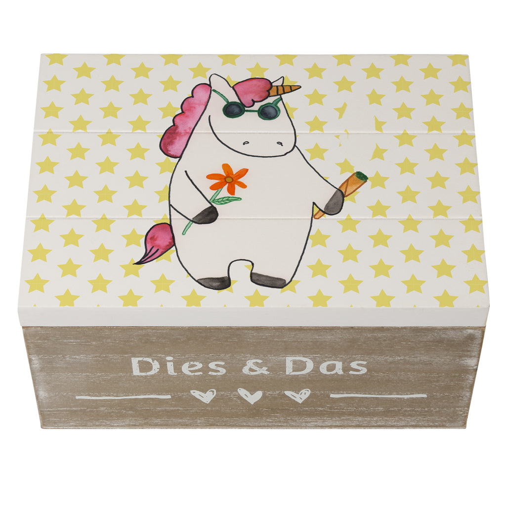 Holzkiste Einhorn Woodstock Holzkiste, Kiste, Schatzkiste, Truhe, Schatulle, XXL, Erinnerungsbox, Erinnerungskiste, Dekokiste, Aufbewahrungsbox, Einhorn, Einhörner, Einhorn Deko, Pegasus, Unicorn, Kiffen, Joint, Zigarette, Alkohol, Party, Spaß. lustig, witzig, Woodstock