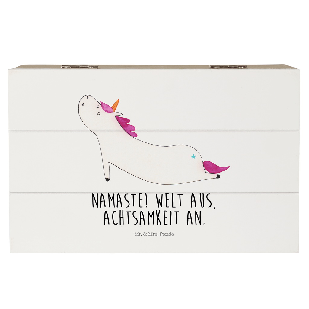 Holzkiste Einhorn Yoga Holzkiste, Kiste, Schatzkiste, Truhe, Schatulle, XXL, Erinnerungsbox, Erinnerungskiste, Dekokiste, Aufbewahrungsbox, Einhorn, Einhörner, Einhorn Deko, Pegasus, Unicorn, Yoga, Namaste, Achtsamkeit, Entspannung, Joga, Yogamatte, Sport, lustig, witzig, süß