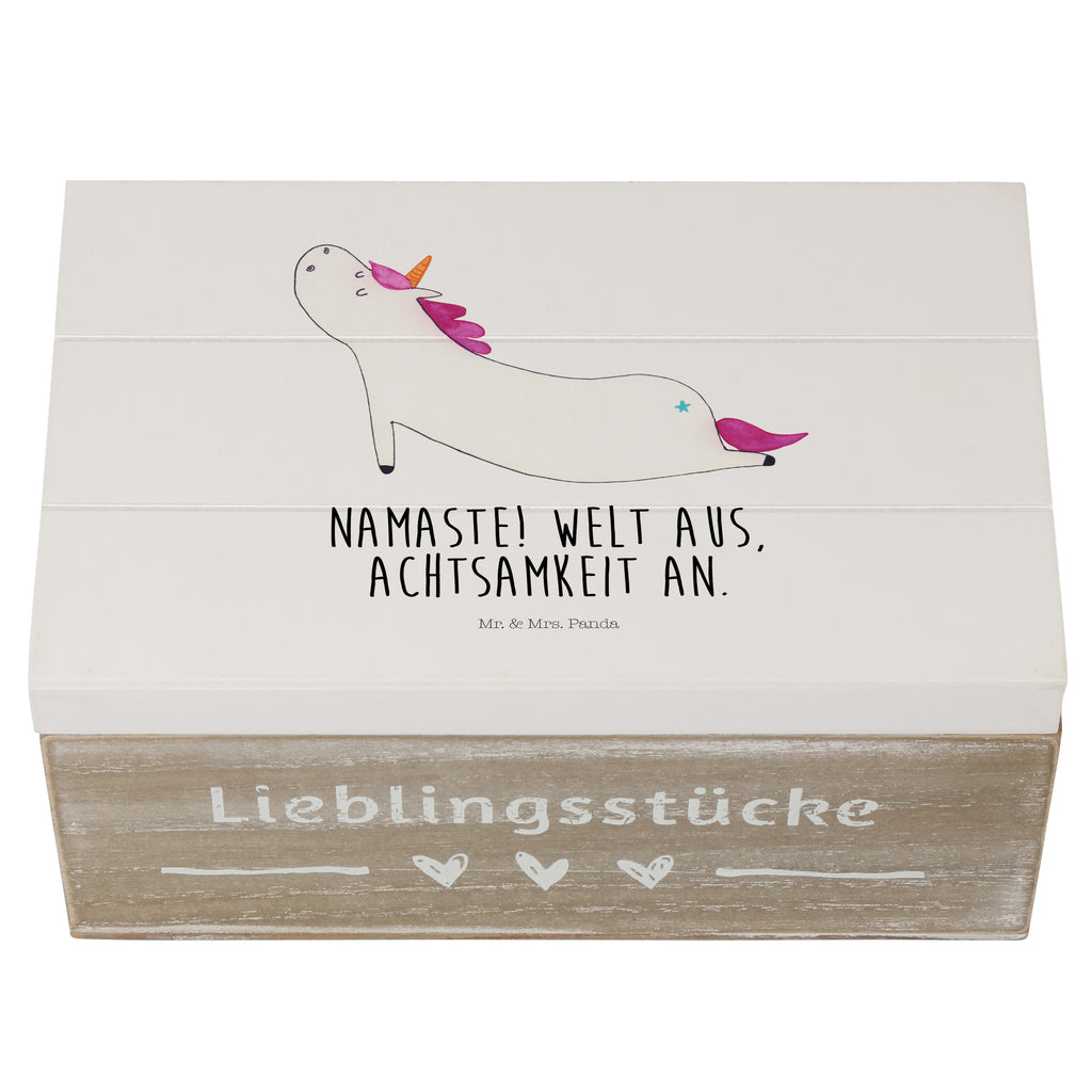Holzkiste Einhorn Yoga Holzkiste, Kiste, Schatzkiste, Truhe, Schatulle, XXL, Erinnerungsbox, Erinnerungskiste, Dekokiste, Aufbewahrungsbox, Einhorn, Einhörner, Einhorn Deko, Pegasus, Unicorn, Yoga, Namaste, Achtsamkeit, Entspannung, Joga, Yogamatte, Sport, lustig, witzig, süß