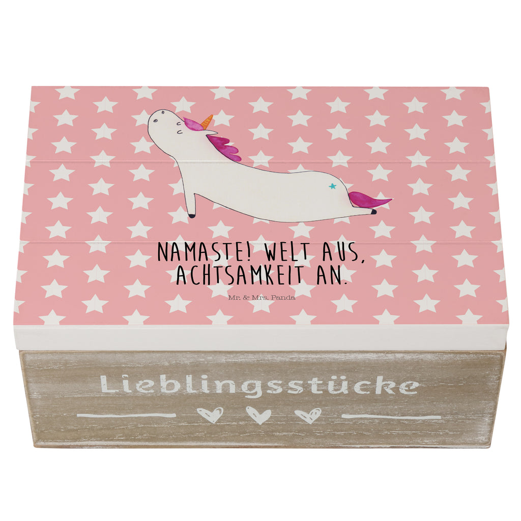 Holzkiste Einhorn Yoga Holzkiste, Kiste, Schatzkiste, Truhe, Schatulle, XXL, Erinnerungsbox, Erinnerungskiste, Dekokiste, Aufbewahrungsbox, Einhorn, Einhörner, Einhorn Deko, Pegasus, Unicorn, Yoga, Namaste, Achtsamkeit, Entspannung, Joga, Yogamatte, Sport, lustig, witzig, süß