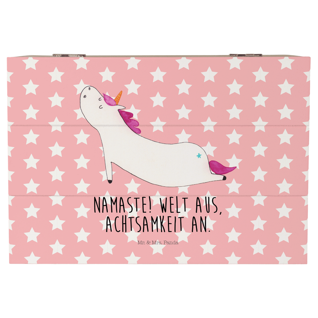 Holzkiste Einhorn Yoga Holzkiste, Kiste, Schatzkiste, Truhe, Schatulle, XXL, Erinnerungsbox, Erinnerungskiste, Dekokiste, Aufbewahrungsbox, Einhorn, Einhörner, Einhorn Deko, Pegasus, Unicorn, Yoga, Namaste, Achtsamkeit, Entspannung, Joga, Yogamatte, Sport, lustig, witzig, süß
