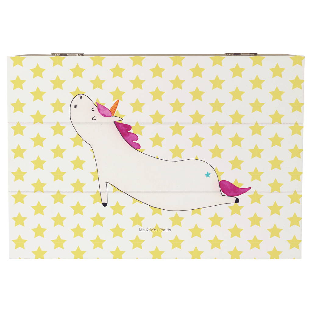 Holzkiste Einhorn Yoga Holzkiste, Kiste, Schatzkiste, Truhe, Schatulle, XXL, Erinnerungsbox, Erinnerungskiste, Dekokiste, Aufbewahrungsbox, Einhorn, Einhörner, Einhorn Deko, Pegasus, Unicorn, Yoga, Namaste, Achtsamkeit, Entspannung, Joga, Yogamatte, Sport, lustig, witzig, süß