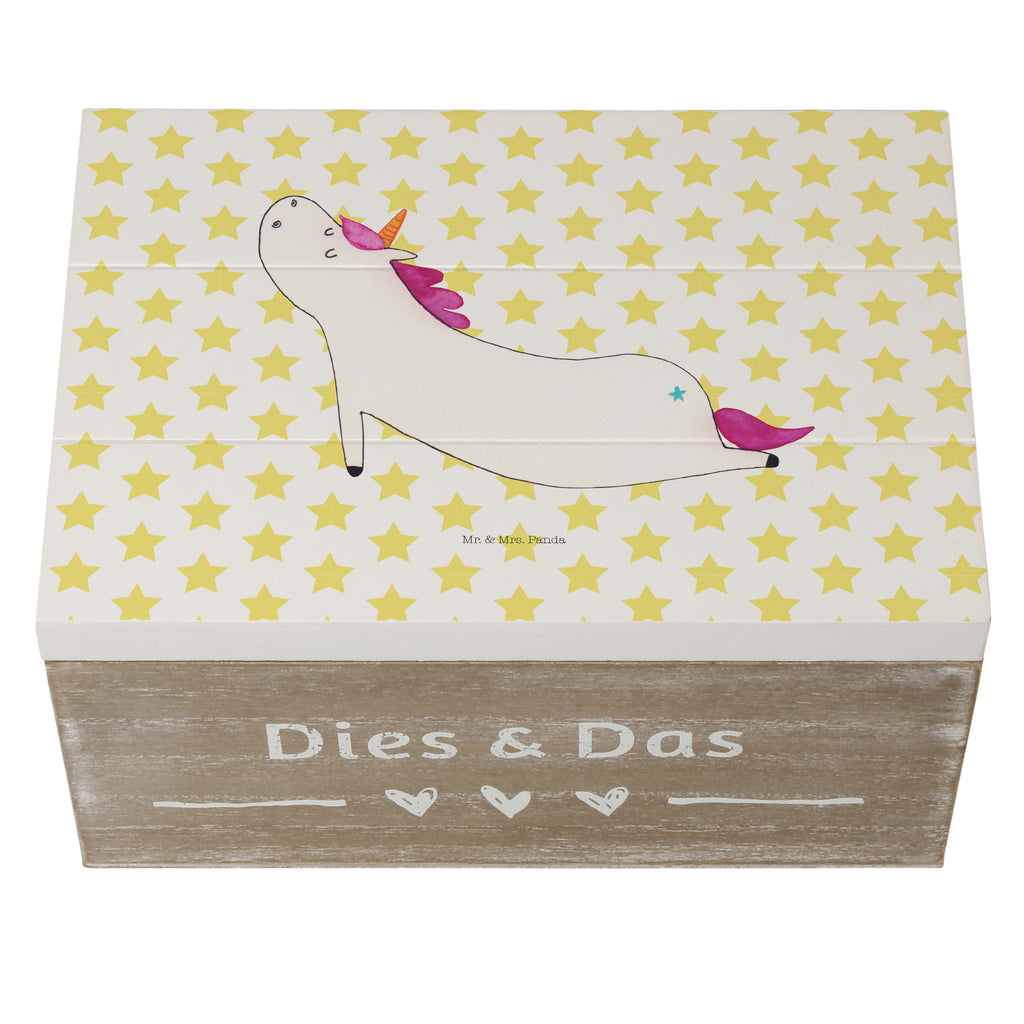 Holzkiste Einhorn Yoga Holzkiste, Kiste, Schatzkiste, Truhe, Schatulle, XXL, Erinnerungsbox, Erinnerungskiste, Dekokiste, Aufbewahrungsbox, Einhorn, Einhörner, Einhorn Deko, Pegasus, Unicorn, Yoga, Namaste, Achtsamkeit, Entspannung, Joga, Yogamatte, Sport, lustig, witzig, süß