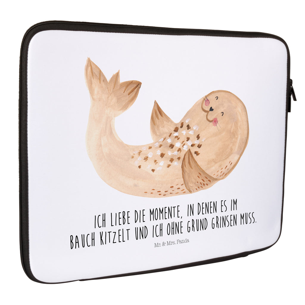 27 x 36 Notebook Tasche  Robbe liegend Notebook Tasche, Laptop, Computertasche, Tasche, Damen, Schutzhülle, Tiermotive, Gute Laune, lustige Sprüche, Tiere, Robbe, Robben, Seehund, Strand, Meerestier, Ostsee, Nordsee, Lachen, Freude