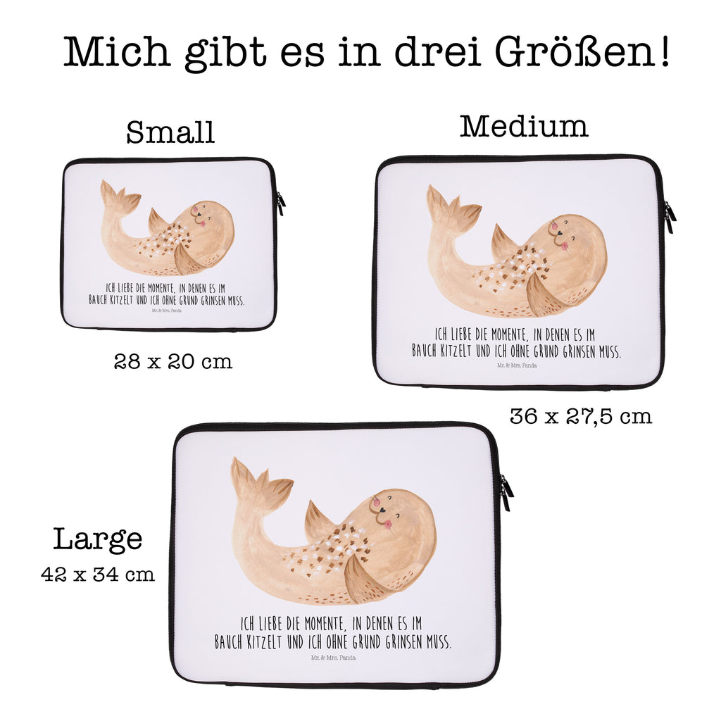 27 x 36 Notebook Tasche  Robbe liegend Notebook Tasche, Laptop, Computertasche, Tasche, Damen, Schutzhülle, Tiermotive, Gute Laune, lustige Sprüche, Tiere, Robbe, Robben, Seehund, Strand, Meerestier, Ostsee, Nordsee, Lachen, Freude