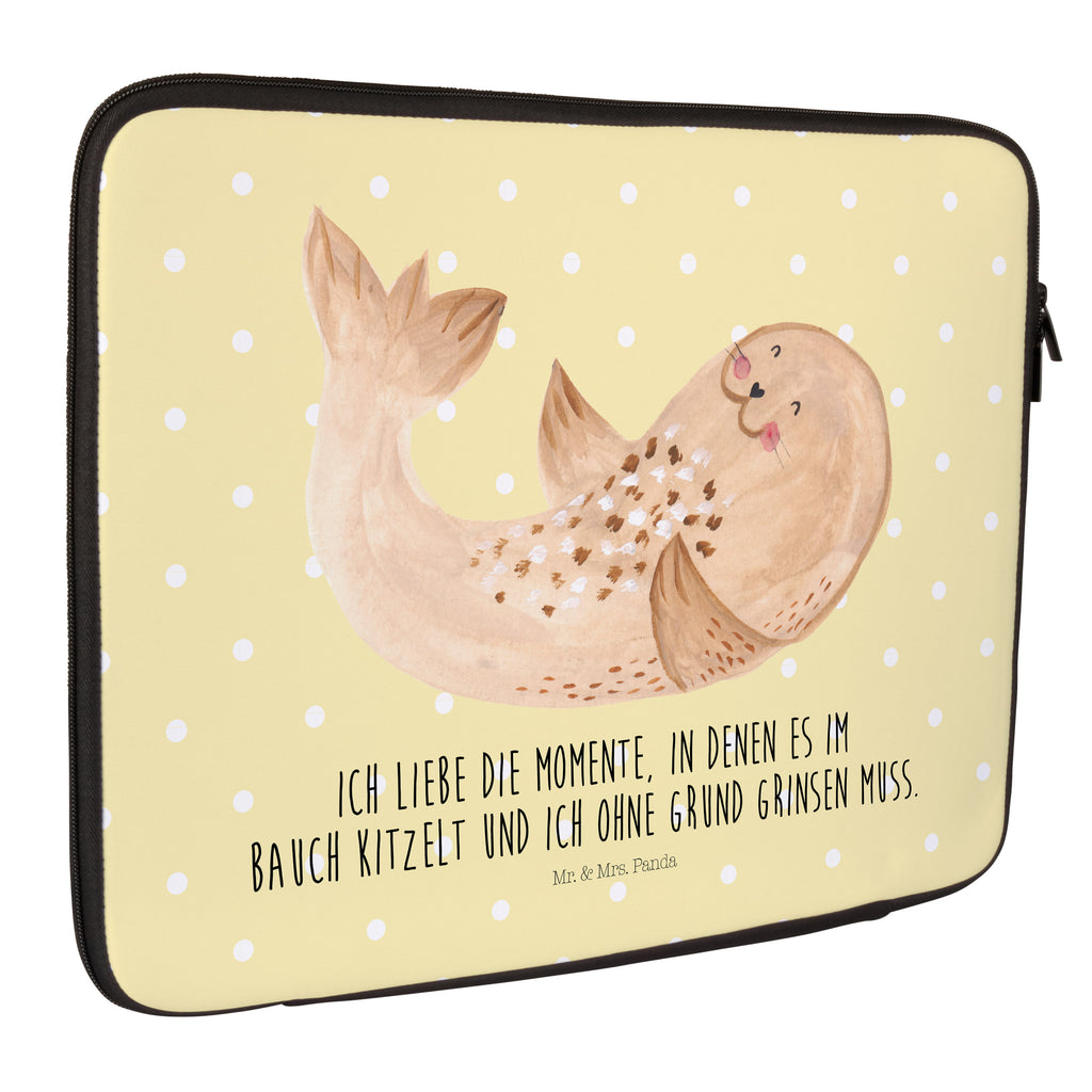 27 x 36 Notebook Tasche  Robbe liegend Notebook Tasche, Laptop, Computertasche, Tasche, Damen, Schutzhülle, Tiermotive, Gute Laune, lustige Sprüche, Tiere, Robbe, Robben, Seehund, Strand, Meerestier, Ostsee, Nordsee, Lachen, Freude