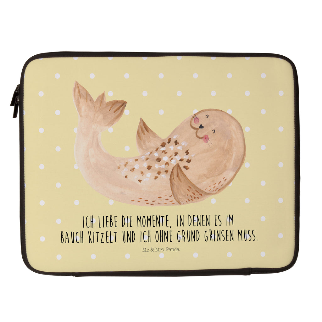 27 x 36 Notebook Tasche  Robbe liegend Notebook Tasche, Laptop, Computertasche, Tasche, Damen, Schutzhülle, Tiermotive, Gute Laune, lustige Sprüche, Tiere, Robbe, Robben, Seehund, Strand, Meerestier, Ostsee, Nordsee, Lachen, Freude
