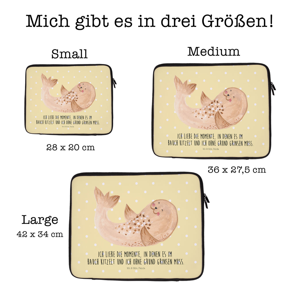 27 x 36 Notebook Tasche  Robbe liegend Notebook Tasche, Laptop, Computertasche, Tasche, Damen, Schutzhülle, Tiermotive, Gute Laune, lustige Sprüche, Tiere, Robbe, Robben, Seehund, Strand, Meerestier, Ostsee, Nordsee, Lachen, Freude