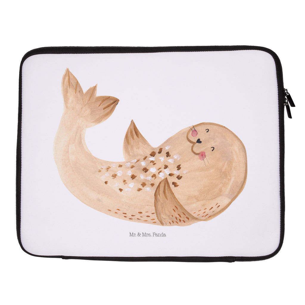 27 x 36 Notebook Tasche  Robbe liegend Notebook Tasche, Laptop, Computertasche, Tasche, Damen, Schutzhülle, Tiermotive, Gute Laune, lustige Sprüche, Tiere, Robbe, Robben, Seehund, Strand, Meerestier, Ostsee, Nordsee, Lachen, Freude