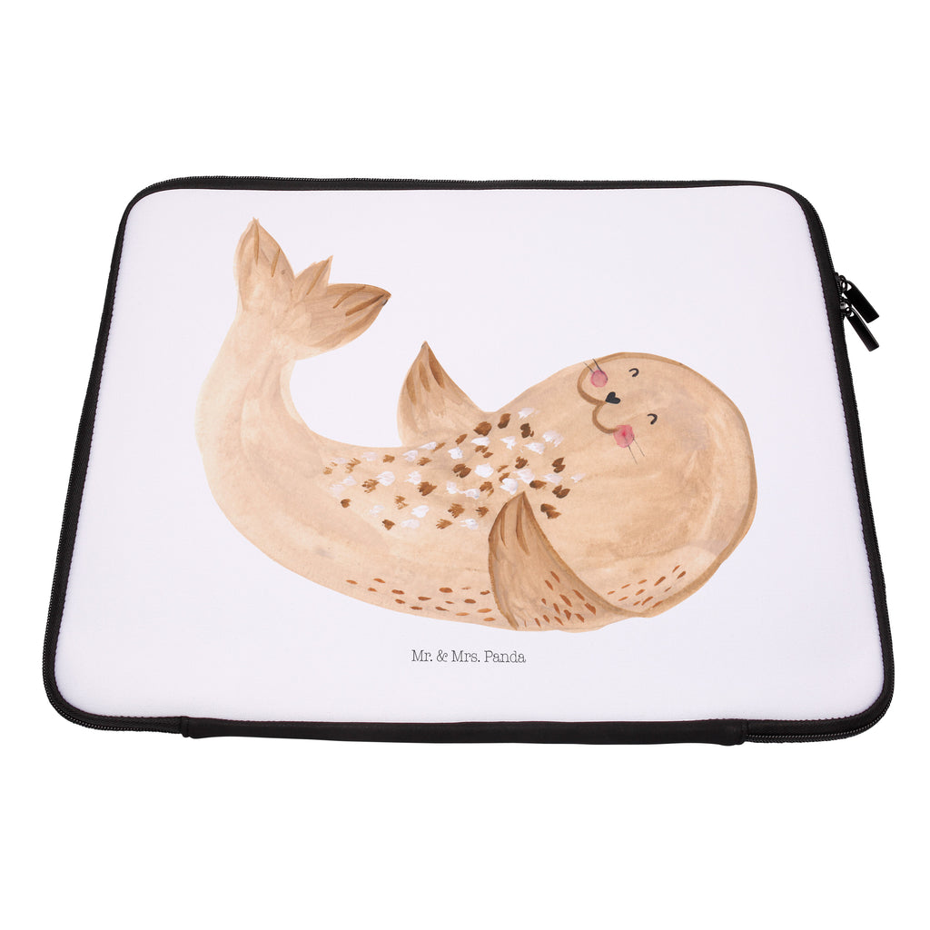 27 x 36 Notebook Tasche  Robbe liegend Notebook Tasche, Laptop, Computertasche, Tasche, Damen, Schutzhülle, Tiermotive, Gute Laune, lustige Sprüche, Tiere, Robbe, Robben, Seehund, Strand, Meerestier, Ostsee, Nordsee, Lachen, Freude