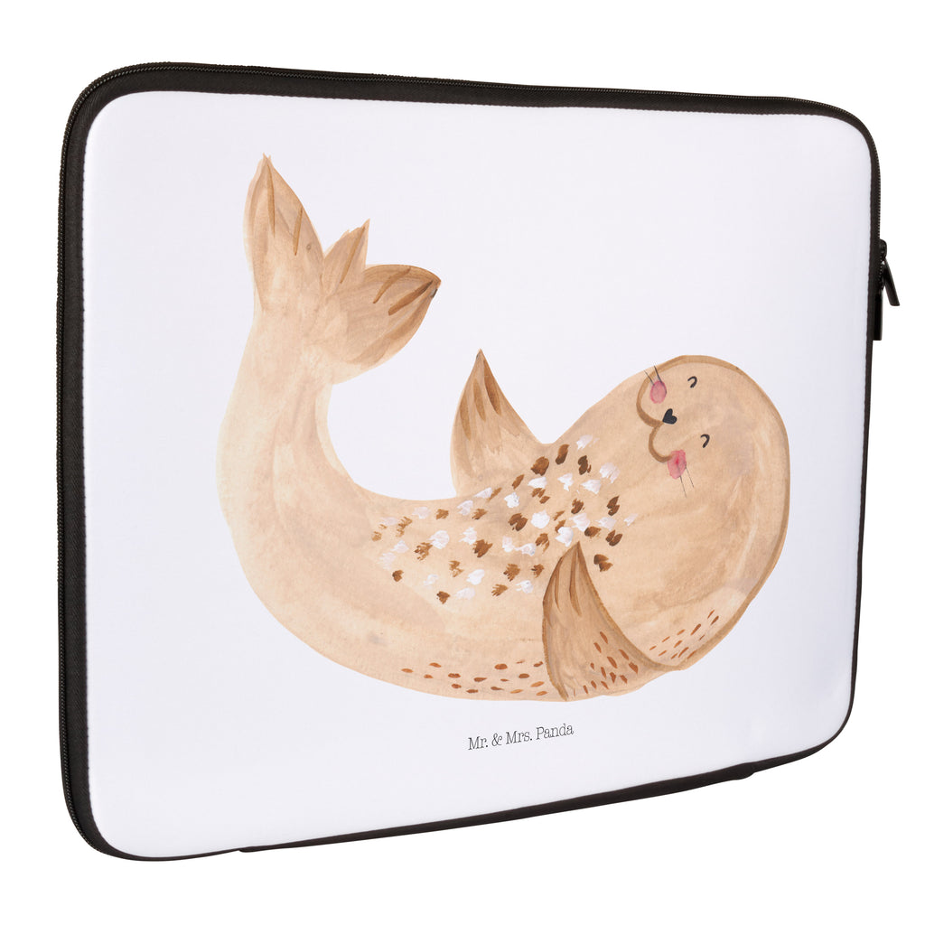 27 x 36 Notebook Tasche  Robbe liegend Notebook Tasche, Laptop, Computertasche, Tasche, Damen, Schutzhülle, Tiermotive, Gute Laune, lustige Sprüche, Tiere, Robbe, Robben, Seehund, Strand, Meerestier, Ostsee, Nordsee, Lachen, Freude