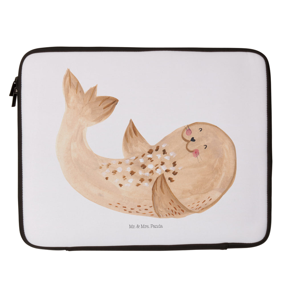 27 x 36 Notebook Tasche  Robbe liegend Notebook Tasche, Laptop, Computertasche, Tasche, Damen, Schutzhülle, Tiermotive, Gute Laune, lustige Sprüche, Tiere, Robbe, Robben, Seehund, Strand, Meerestier, Ostsee, Nordsee, Lachen, Freude