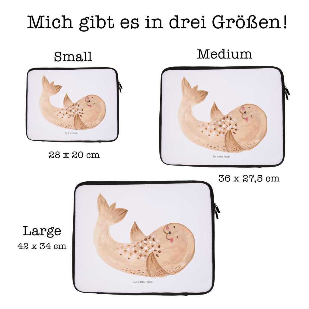 27 x 36 Notebook Tasche  Robbe liegend Notebook Tasche, Laptop, Computertasche, Tasche, Damen, Schutzhülle, Tiermotive, Gute Laune, lustige Sprüche, Tiere, Robbe, Robben, Seehund, Strand, Meerestier, Ostsee, Nordsee, Lachen, Freude