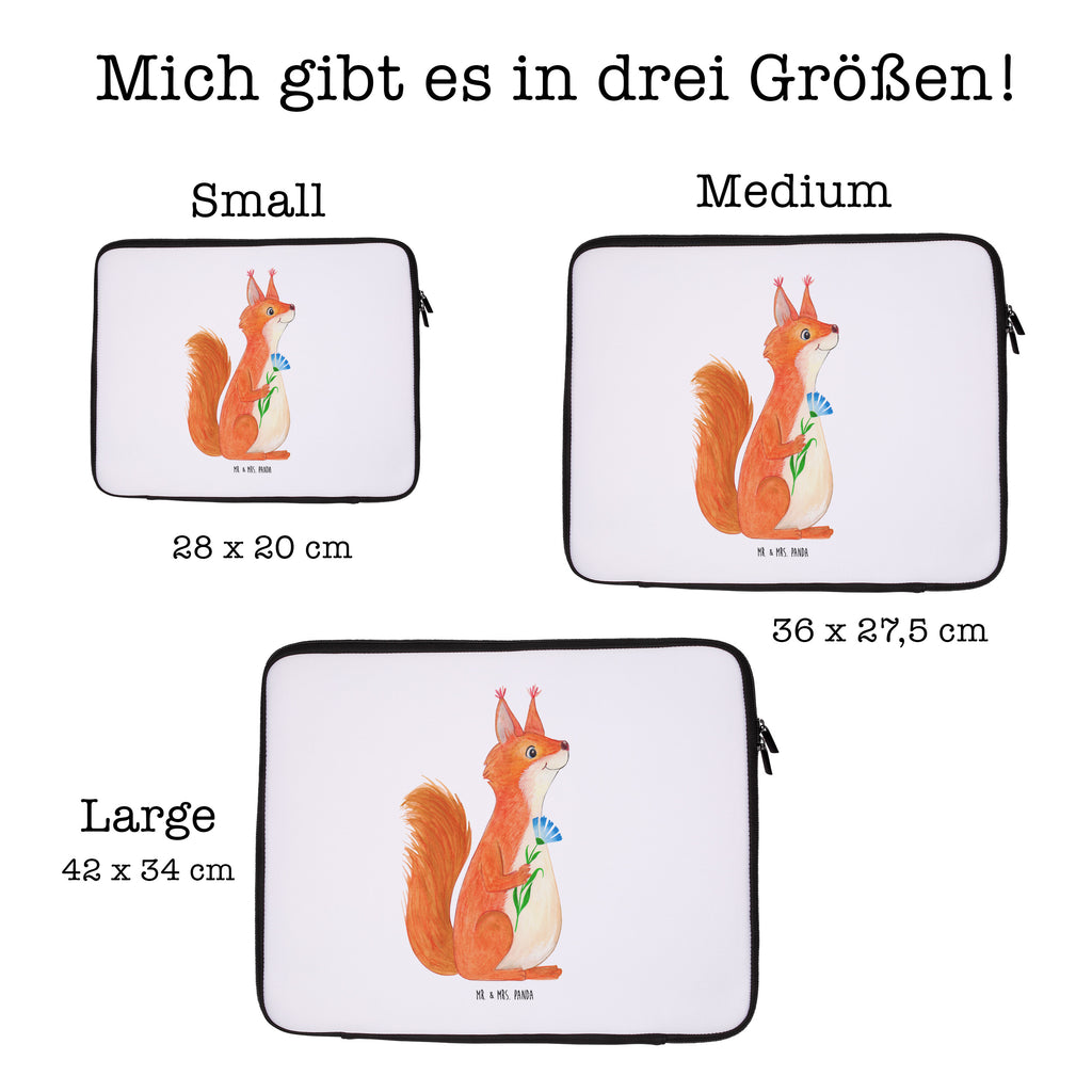 20 x 28 Notebook Tasche  Eichhörnchen Blume