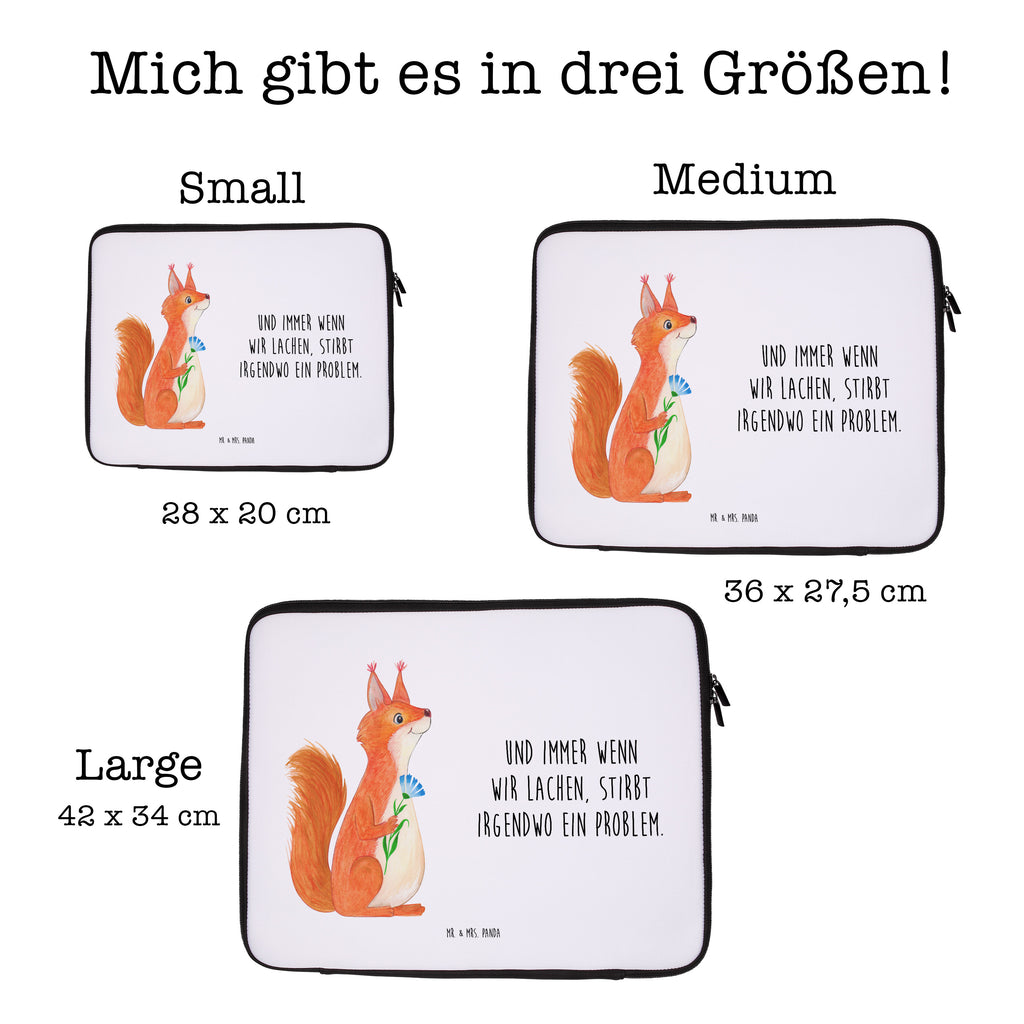 20 x 28 Notebook Tasche  Eichhörnchen Blume