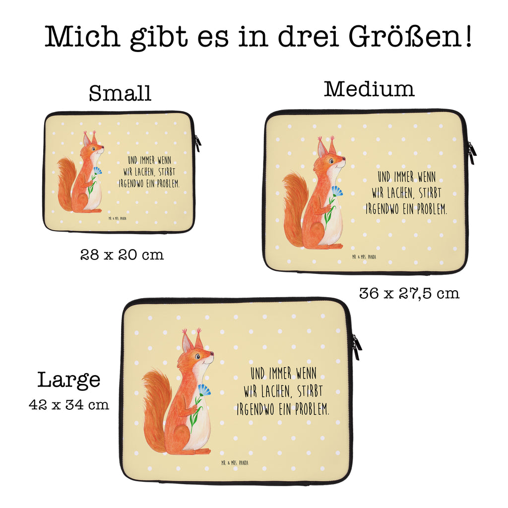 20 x 28 Notebook Tasche  Eichhörnchen Blume