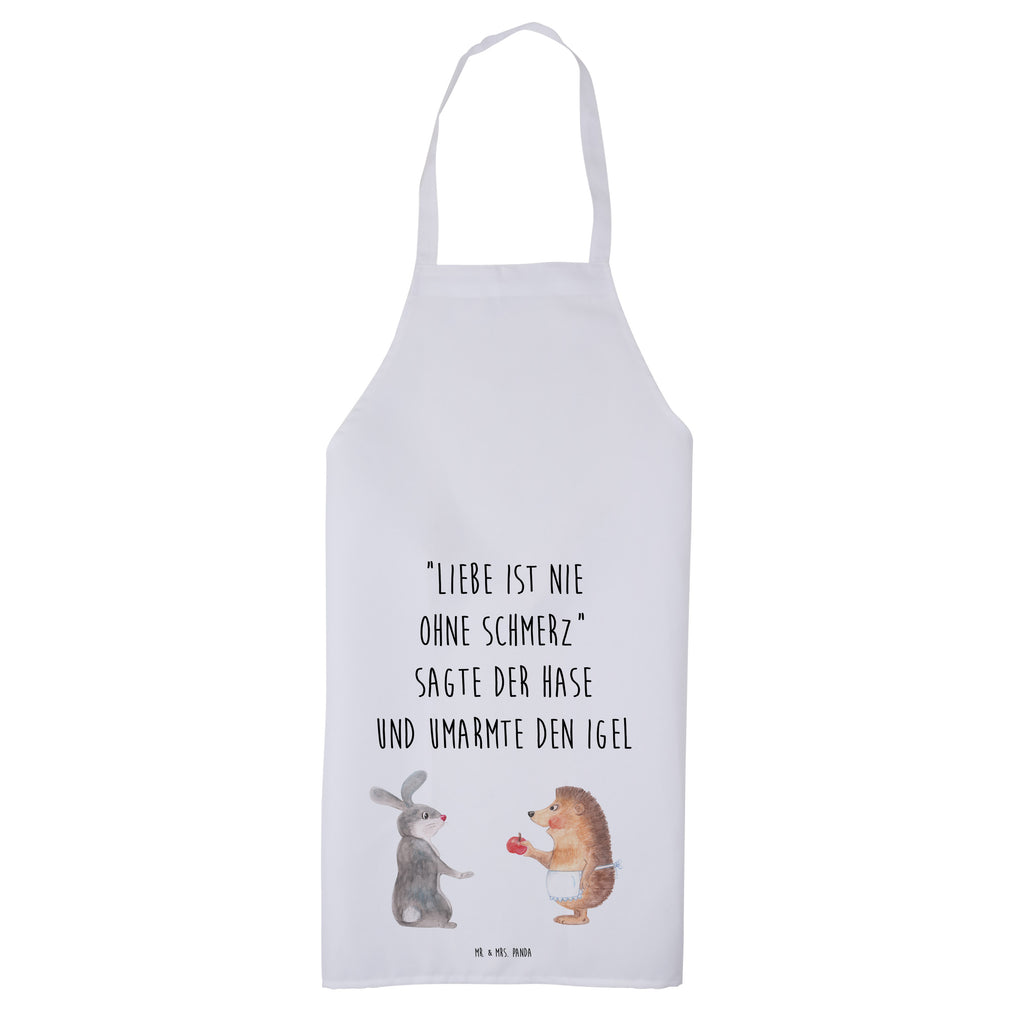 Kochschürze Liebe ist nie ohne Schmerz Schürze, Backschürze, Küchenschürze, Grillschürze, Latzschürze, Tiermotive, Gute Laune, lustige Sprüche, Tiere, Igel und Hase, Igel, Hase, Liebe Spruch, Liebeskummer Geschenk, Herzschmerz, Trösten, Trennungsschmerz, Spruch romantisch
