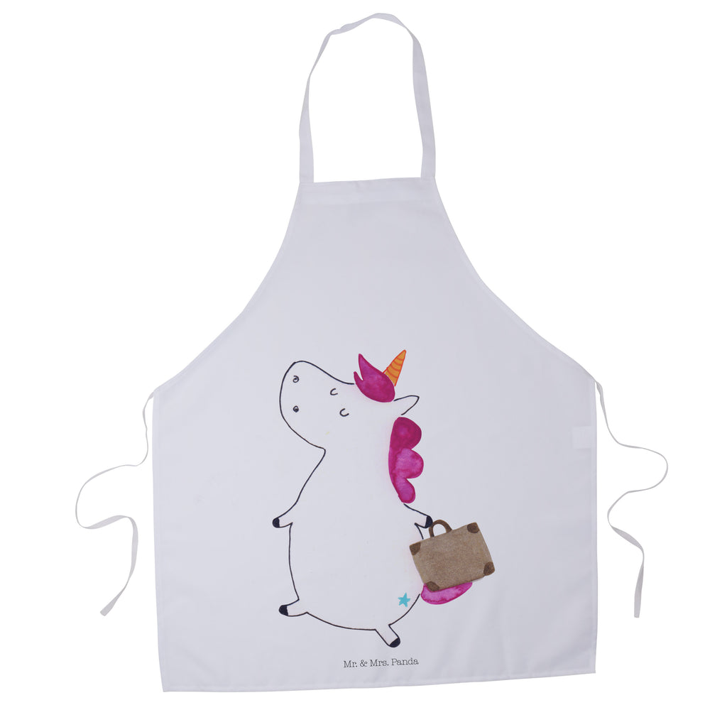 Kochschürze Einhorn Koffer Schürze, Backschürze, Küchenschürze, Grillschürze, Latzschürze, Einhorn, Einhörner, Einhorn Deko, Pegasus, Unicorn, unicorn, Koffer, Verreisen, Reise, Gepäck, Abenteuer, Erwachsen, Kind, albern, Spaß, lustig, witzig