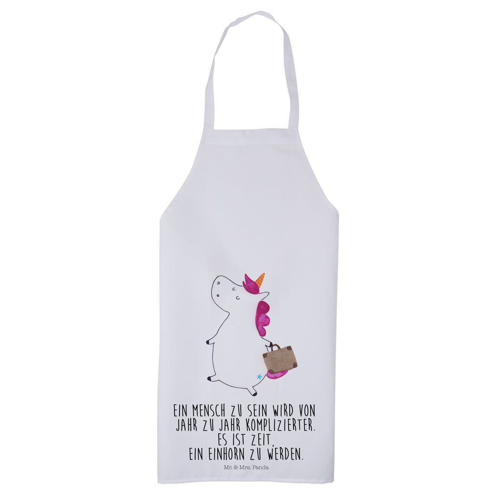 Kochschürze Einhorn Koffer Schürze, Backschürze, Küchenschürze, Grillschürze, Latzschürze, Einhorn, Einhörner, Einhorn Deko, Pegasus, Unicorn, unicorn, Koffer, Verreisen, Reise, Gepäck, Abenteuer, Erwachsen, Kind, albern, Spaß, lustig, witzig