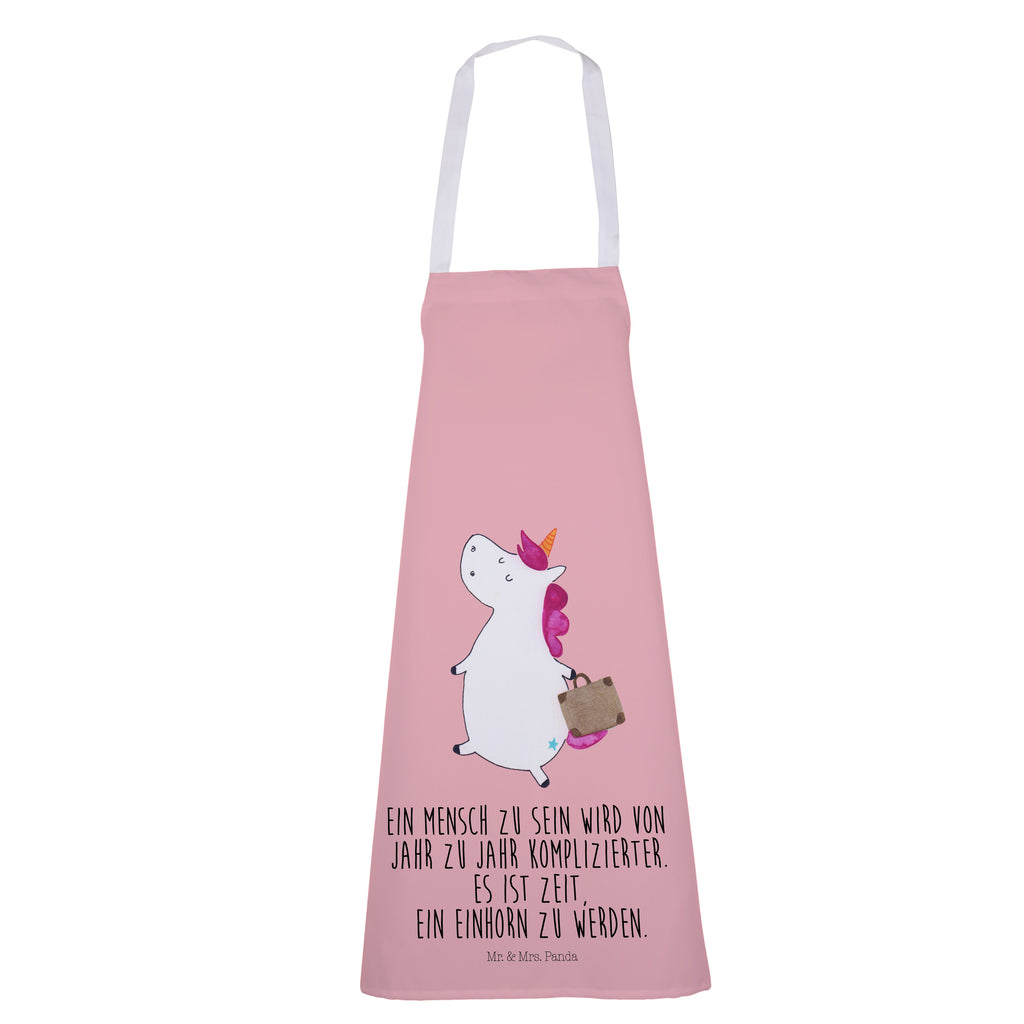 Kochschürze Einhorn Koffer Schürze, Backschürze, Küchenschürze, Grillschürze, Latzschürze, Einhorn, Einhörner, Einhorn Deko, Pegasus, Unicorn, unicorn, Koffer, Verreisen, Reise, Gepäck, Abenteuer, Erwachsen, Kind, albern, Spaß, lustig, witzig
