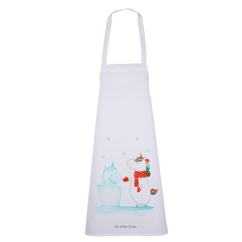 Kochschürze Einhorn Schneemann Schürze, Backschürze, Küchenschürze, Grillschürze, Latzschürze, Einhorn, Einhörner, Einhorn Deko, Pegasus, Unicorn, Schneemann, Winter, Schnee, Kuchen, Weihnachten, kalt, Mütze, Handschuhe, X-Mas