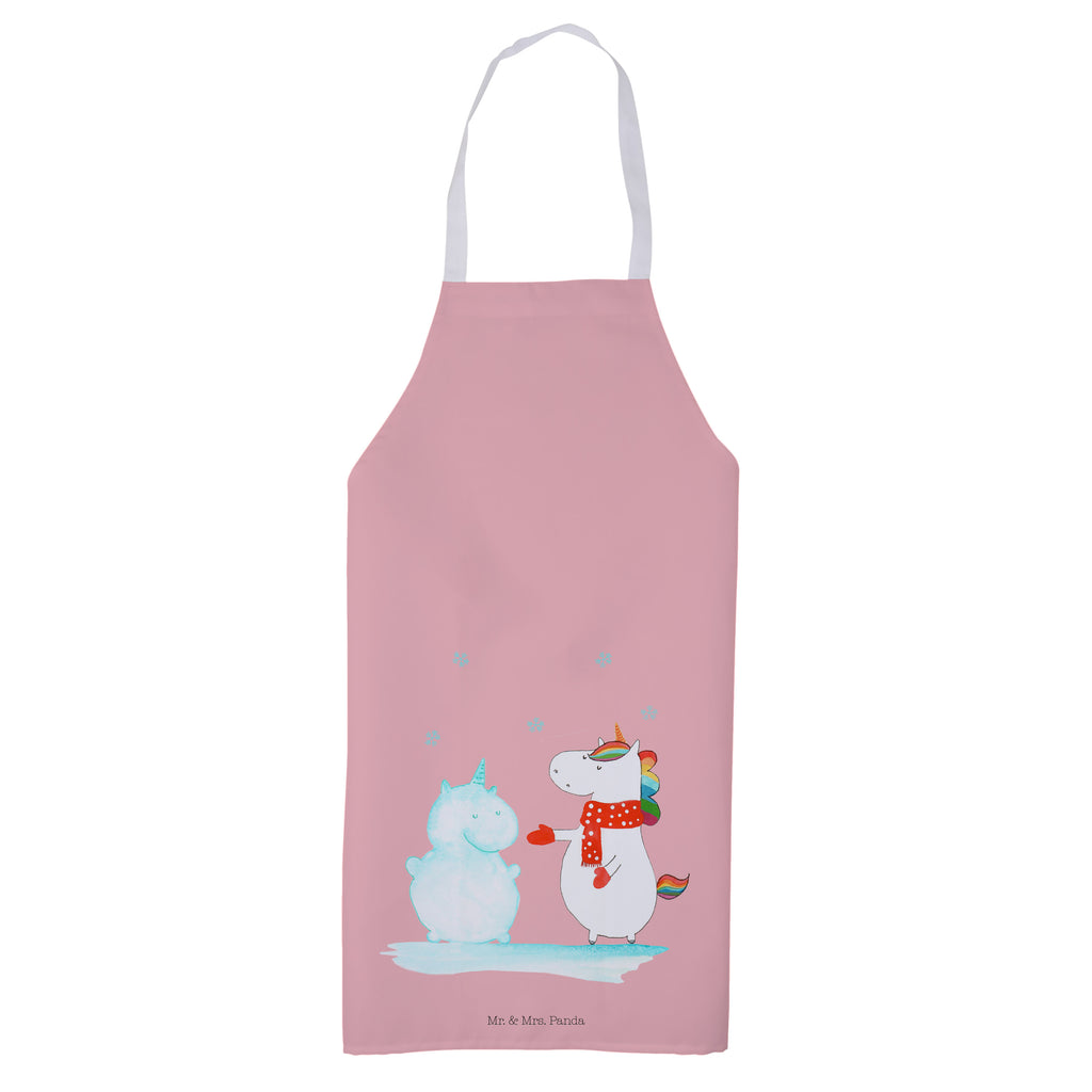 Kochschürze Einhorn Schneemann Schürze, Backschürze, Küchenschürze, Grillschürze, Latzschürze, Einhorn, Einhörner, Einhorn Deko, Pegasus, Unicorn, Schneemann, Winter, Schnee, Kuchen, Weihnachten, kalt, Mütze, Handschuhe, X-Mas