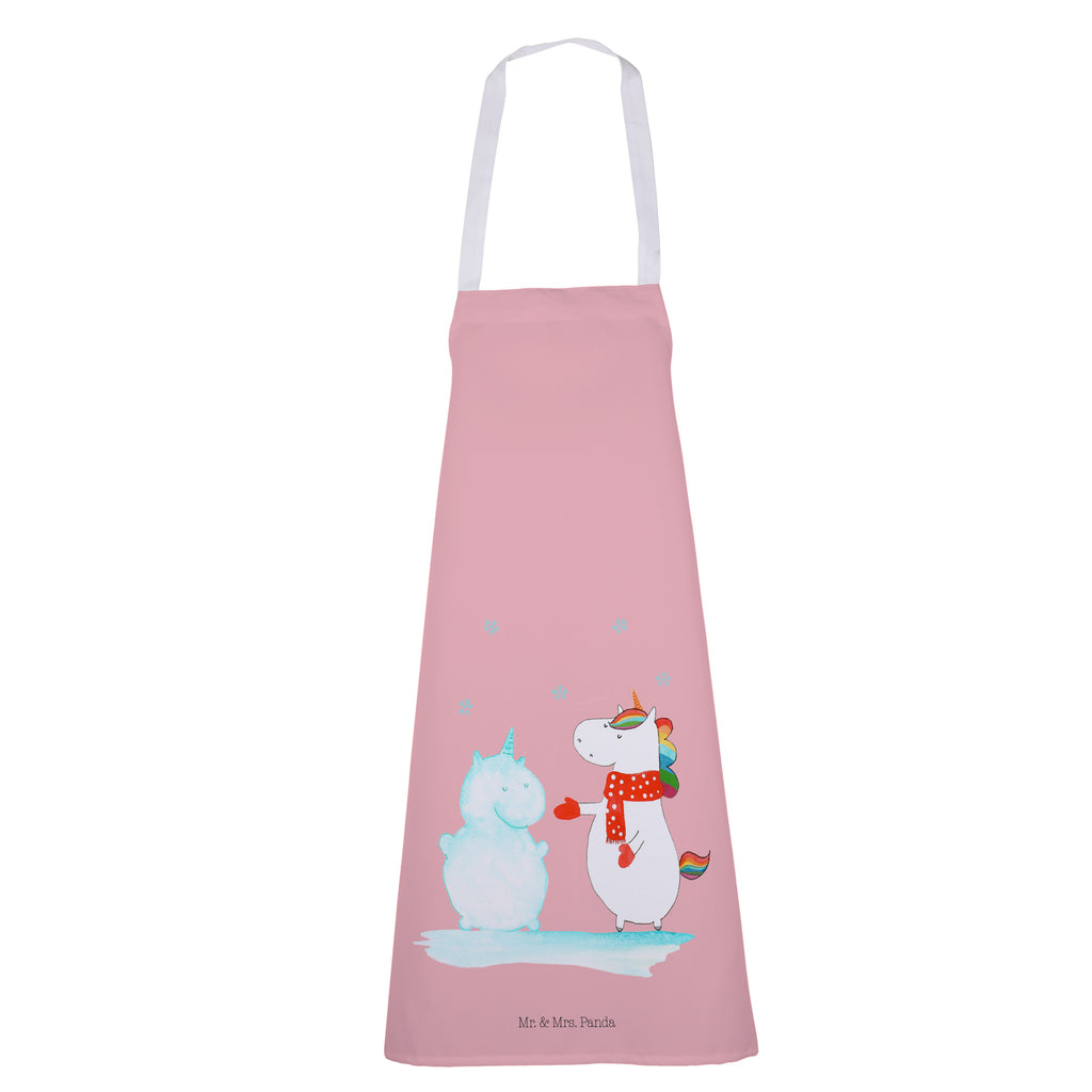 Kochschürze Einhorn Schneemann Schürze, Backschürze, Küchenschürze, Grillschürze, Latzschürze, Einhorn, Einhörner, Einhorn Deko, Pegasus, Unicorn, Schneemann, Winter, Schnee, Kuchen, Weihnachten, kalt, Mütze, Handschuhe, X-Mas