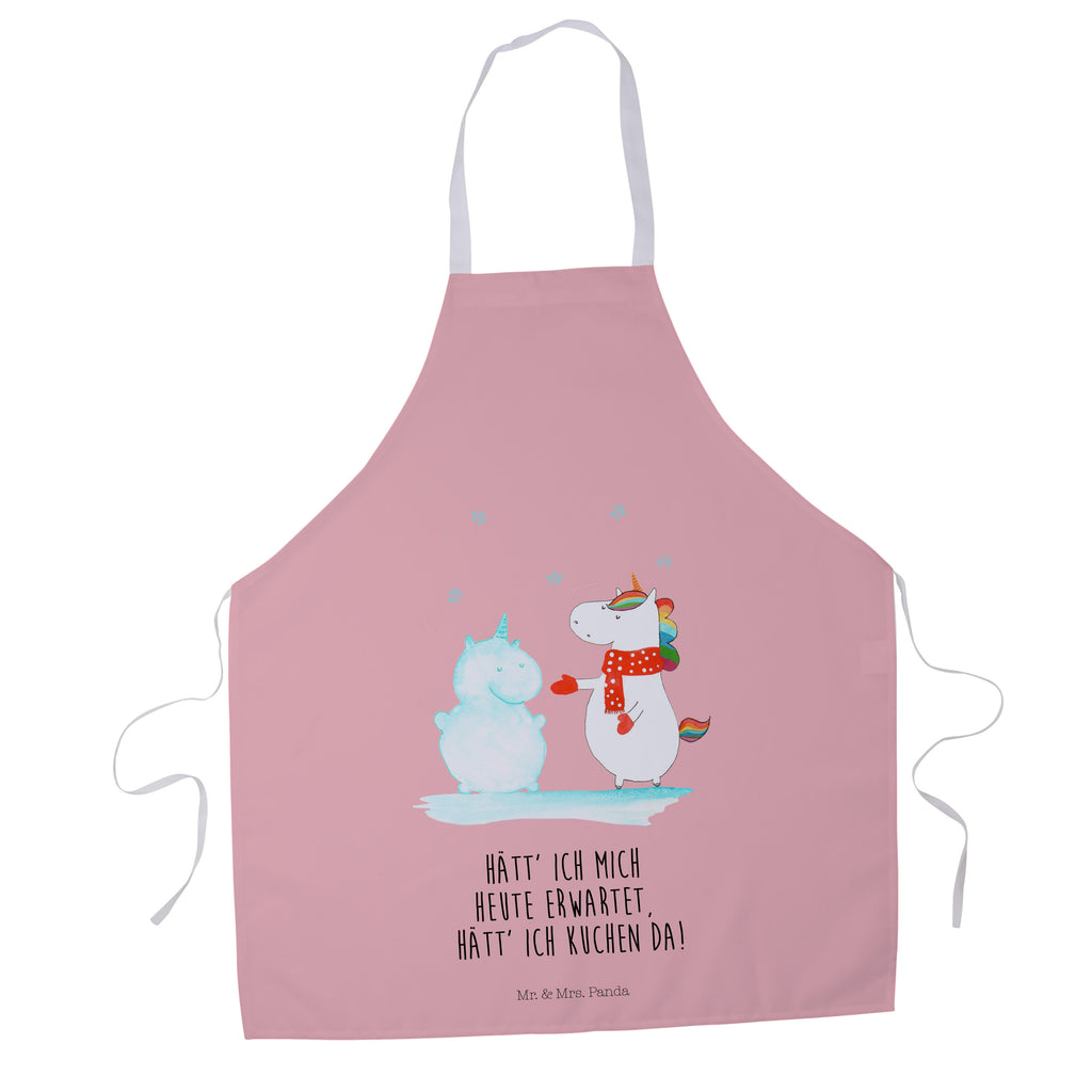 Kochschürze Einhorn Schneemann Schürze, Backschürze, Küchenschürze, Grillschürze, Latzschürze, Einhorn, Einhörner, Einhorn Deko, Pegasus, Unicorn, Schneemann, Winter, Schnee, Kuchen, Weihnachten, kalt, Mütze, Handschuhe, X-Mas