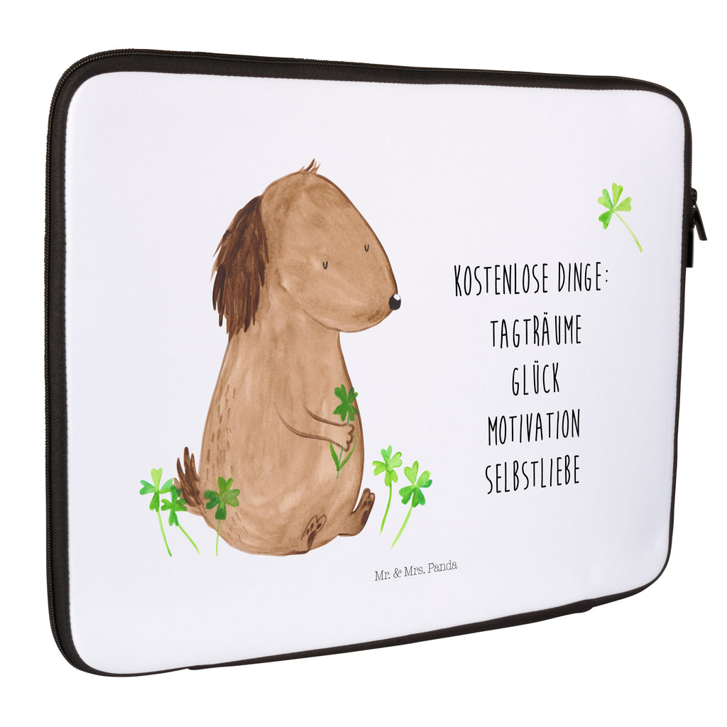 27 x 36 Notebook Tasche  Hund Kleeblatt Notebook Tasche, Laptop, Computertasche, Tasche, Damen, Schutzhülle, Hund, Hundemotiv, Haustier, Hunderasse, Tierliebhaber, Hundebesitzer, Sprüche, Kleeblatt, Glück, Tagträume, Motivation, Neuanfang, Geschenk, Glücksbringer, Selbstliebe, Achtsamkeit