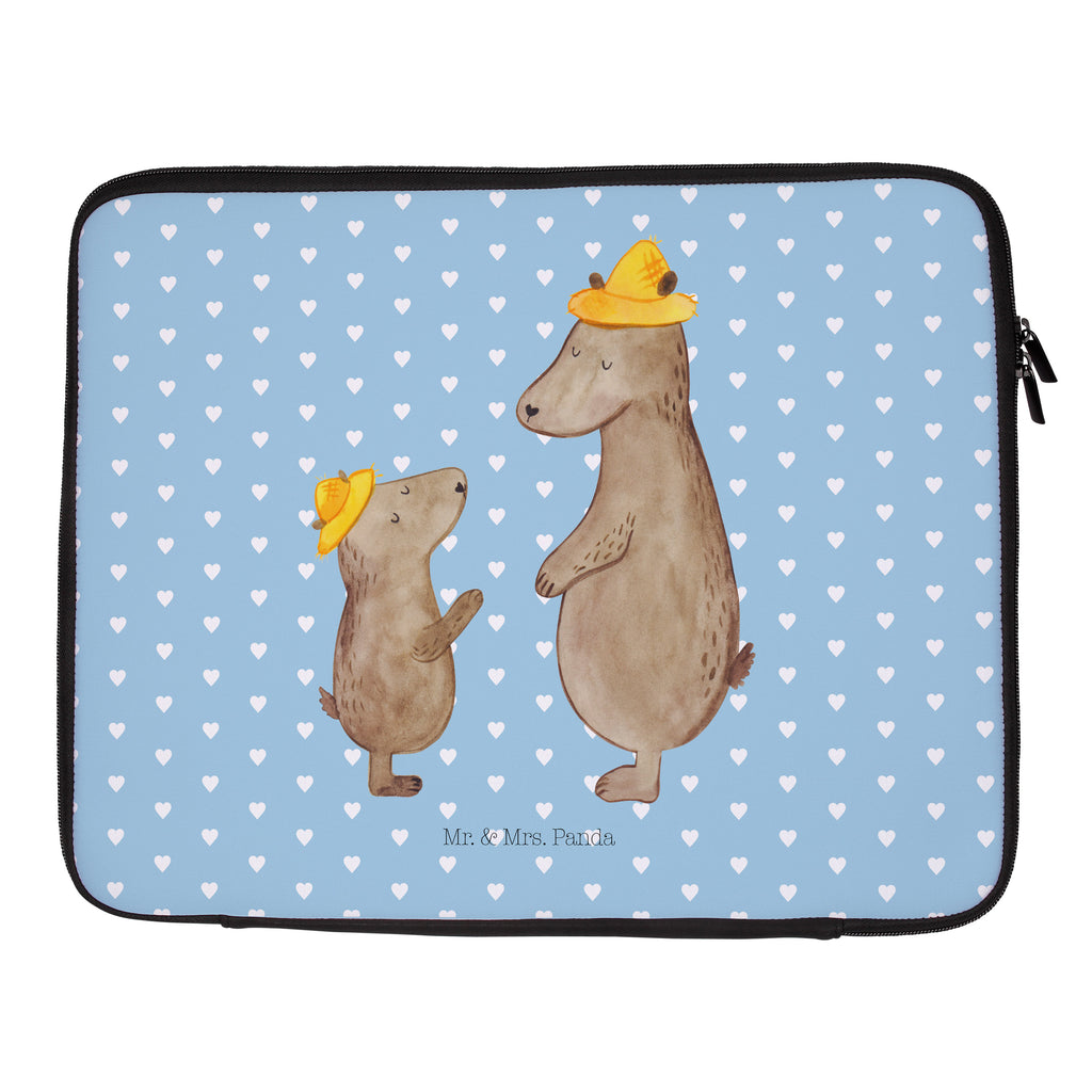 27 x 36 Notebook Tasche  Bären mit Hut Notebook Tasche, Laptop, Computertasche, Tasche, Damen, Schutzhülle, Familie, Vatertag, Muttertag, Bruder, Schwester, Mama, Papa, Oma, Opa, Bär, Bären, Vater, Papi, Paps, Dad, Daddy, Lieblingsmensch, Sohn, Söhne, Kind, Kinder, Vater-Sohn, Family, Vorbild