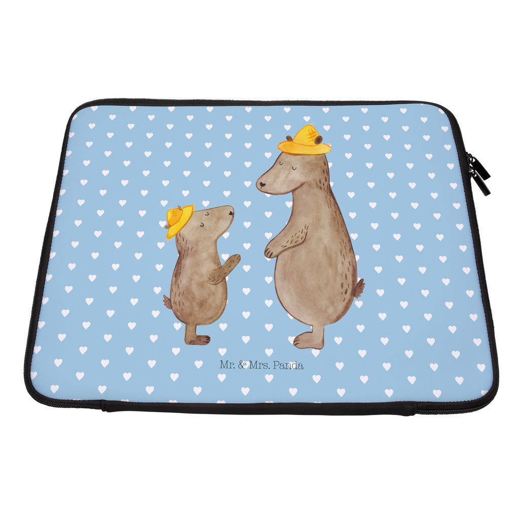 27 x 36 Notebook Tasche  Bären mit Hut Notebook Tasche, Laptop, Computertasche, Tasche, Damen, Schutzhülle, Familie, Vatertag, Muttertag, Bruder, Schwester, Mama, Papa, Oma, Opa, Bär, Bären, Vater, Papi, Paps, Dad, Daddy, Lieblingsmensch, Sohn, Söhne, Kind, Kinder, Vater-Sohn, Family, Vorbild