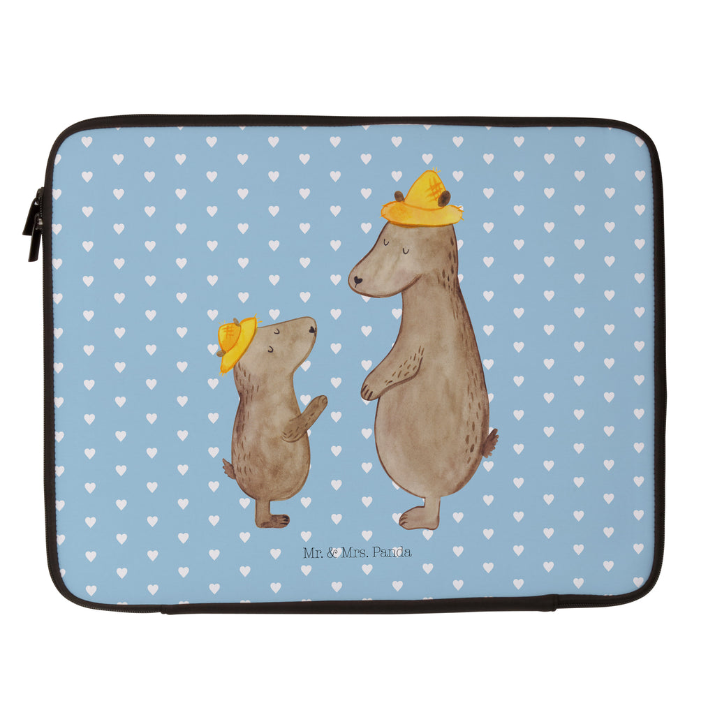 27 x 36 Notebook Tasche  Bären mit Hut Notebook Tasche, Laptop, Computertasche, Tasche, Damen, Schutzhülle, Familie, Vatertag, Muttertag, Bruder, Schwester, Mama, Papa, Oma, Opa, Bär, Bären, Vater, Papi, Paps, Dad, Daddy, Lieblingsmensch, Sohn, Söhne, Kind, Kinder, Vater-Sohn, Family, Vorbild