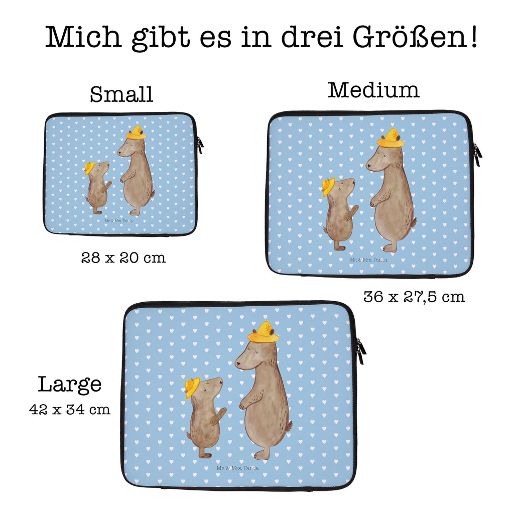 27 x 36 Notebook Tasche  Bären mit Hut Notebook Tasche, Laptop, Computertasche, Tasche, Damen, Schutzhülle, Familie, Vatertag, Muttertag, Bruder, Schwester, Mama, Papa, Oma, Opa, Bär, Bären, Vater, Papi, Paps, Dad, Daddy, Lieblingsmensch, Sohn, Söhne, Kind, Kinder, Vater-Sohn, Family, Vorbild