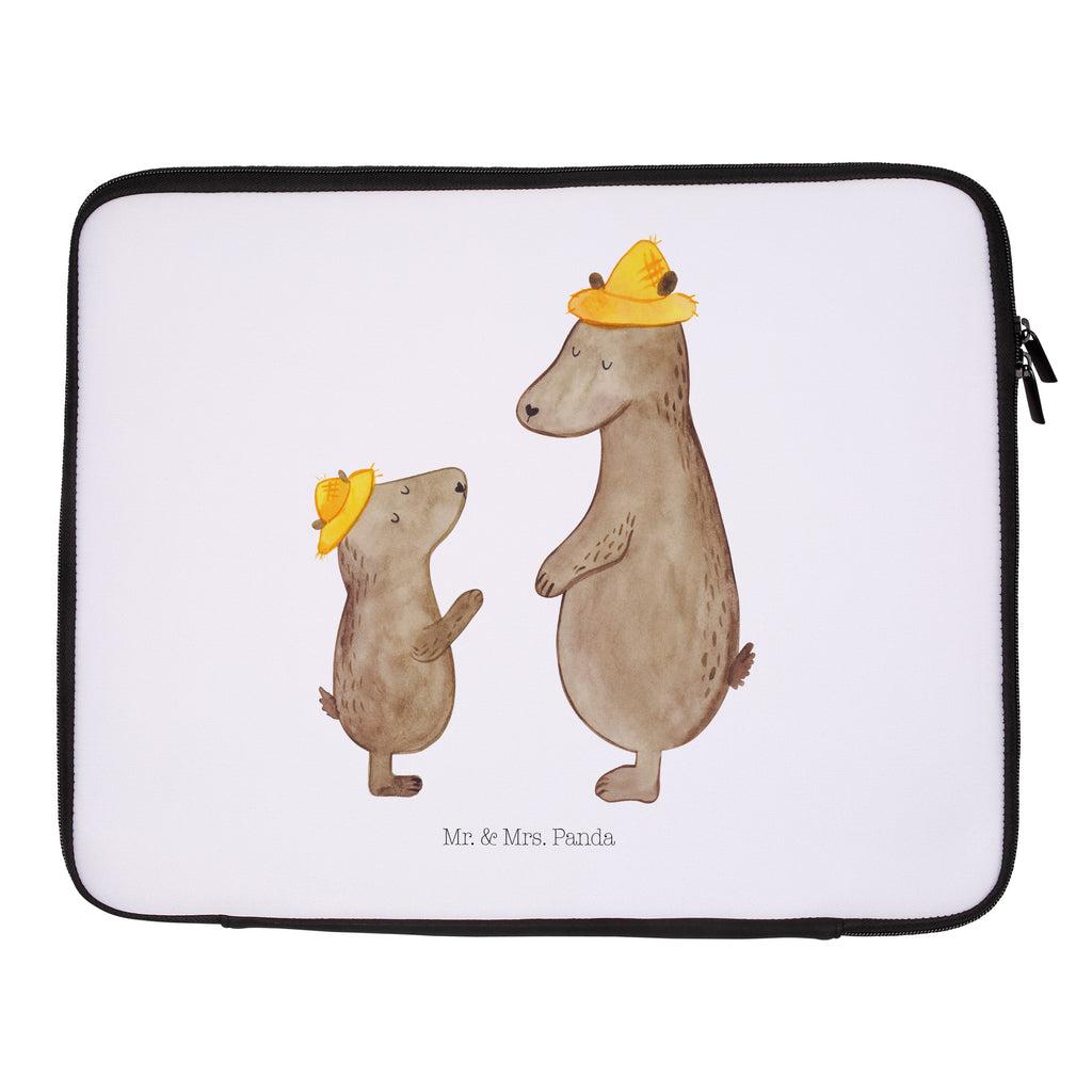 27 x 36 Notebook Tasche  Bären mit Hut Notebook Tasche, Laptop, Computertasche, Tasche, Damen, Schutzhülle, Familie, Vatertag, Muttertag, Bruder, Schwester, Mama, Papa, Oma, Opa, Bär, Bären, Vater, Papi, Paps, Dad, Daddy, Lieblingsmensch, Sohn, Söhne, Kind, Kinder, Vater-Sohn, Family, Vorbild