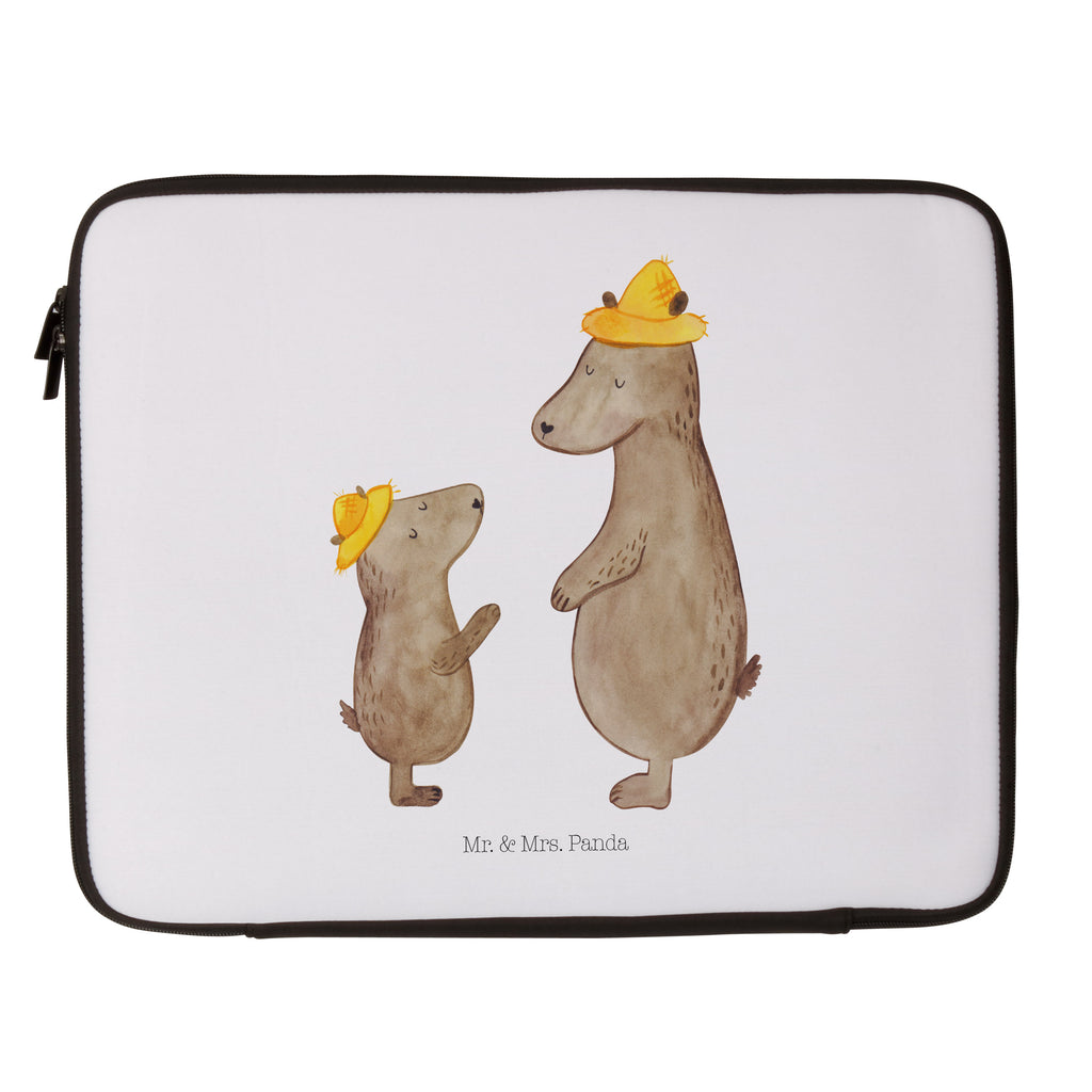27 x 36 Notebook Tasche  Bären mit Hut Notebook Tasche, Laptop, Computertasche, Tasche, Damen, Schutzhülle, Familie, Vatertag, Muttertag, Bruder, Schwester, Mama, Papa, Oma, Opa, Bär, Bären, Vater, Papi, Paps, Dad, Daddy, Lieblingsmensch, Sohn, Söhne, Kind, Kinder, Vater-Sohn, Family, Vorbild