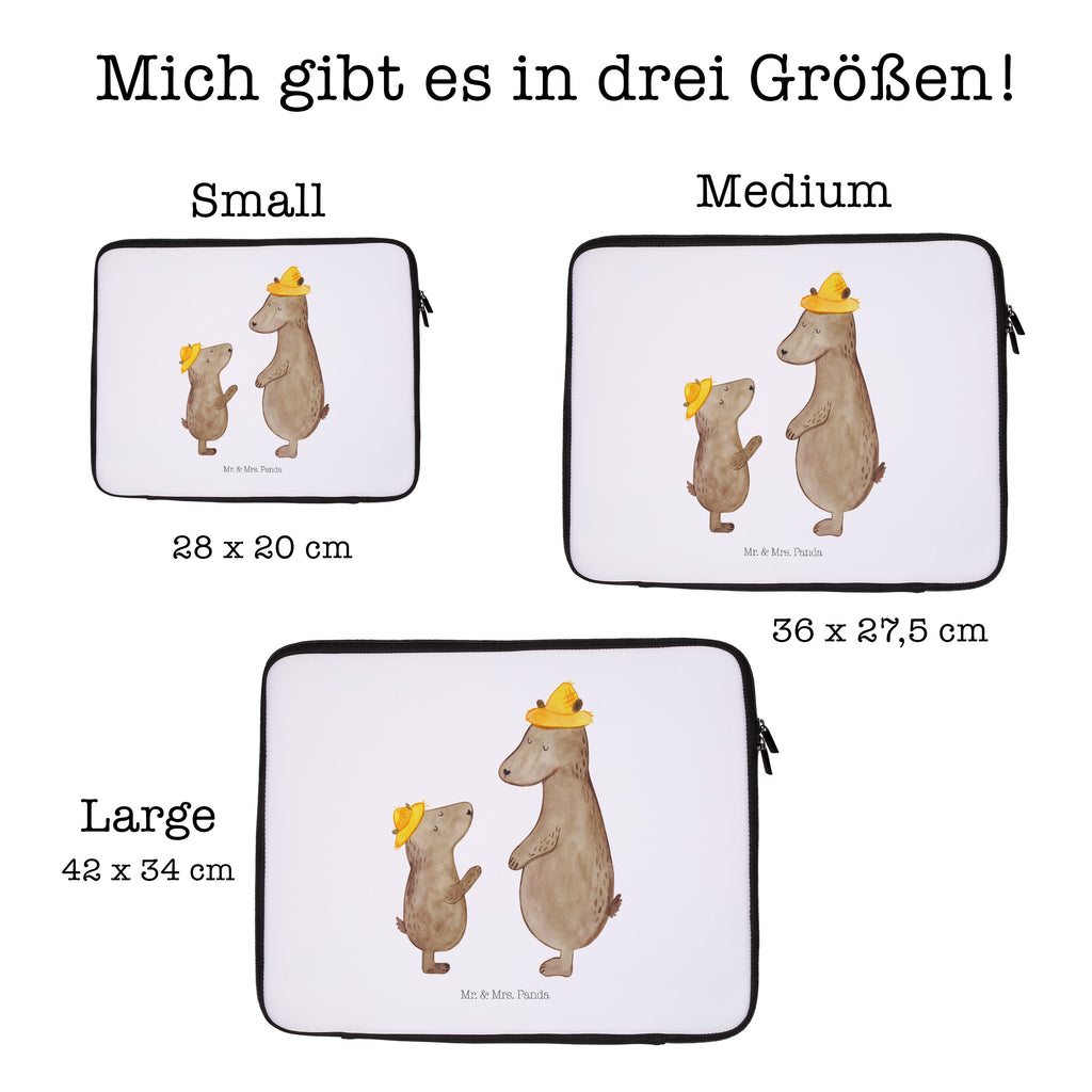 27 x 36 Notebook Tasche  Bären mit Hut Notebook Tasche, Laptop, Computertasche, Tasche, Damen, Schutzhülle, Familie, Vatertag, Muttertag, Bruder, Schwester, Mama, Papa, Oma, Opa, Bär, Bären, Vater, Papi, Paps, Dad, Daddy, Lieblingsmensch, Sohn, Söhne, Kind, Kinder, Vater-Sohn, Family, Vorbild