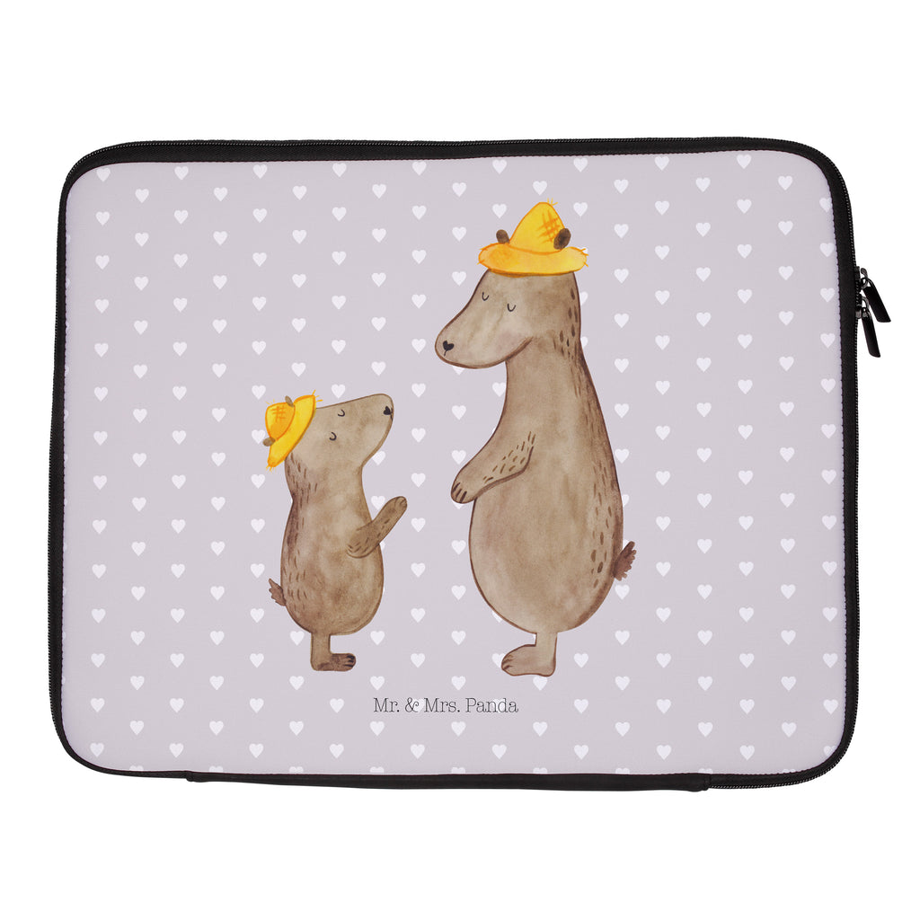 27 x 36 Notebook Tasche  Bären mit Hut Notebook Tasche, Laptop, Computertasche, Tasche, Damen, Schutzhülle, Familie, Vatertag, Muttertag, Bruder, Schwester, Mama, Papa, Oma, Opa, Bär, Bären, Vater, Papi, Paps, Dad, Daddy, Lieblingsmensch, Sohn, Söhne, Kind, Kinder, Vater-Sohn, Family, Vorbild