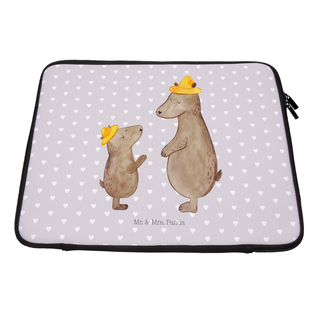 27 x 36 Notebook Tasche  Bären mit Hut Notebook Tasche, Laptop, Computertasche, Tasche, Damen, Schutzhülle, Familie, Vatertag, Muttertag, Bruder, Schwester, Mama, Papa, Oma, Opa, Bär, Bären, Vater, Papi, Paps, Dad, Daddy, Lieblingsmensch, Sohn, Söhne, Kind, Kinder, Vater-Sohn, Family, Vorbild
