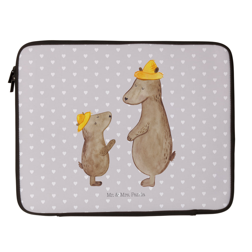27 x 36 Notebook Tasche  Bären mit Hut Notebook Tasche, Laptop, Computertasche, Tasche, Damen, Schutzhülle, Familie, Vatertag, Muttertag, Bruder, Schwester, Mama, Papa, Oma, Opa, Bär, Bären, Vater, Papi, Paps, Dad, Daddy, Lieblingsmensch, Sohn, Söhne, Kind, Kinder, Vater-Sohn, Family, Vorbild