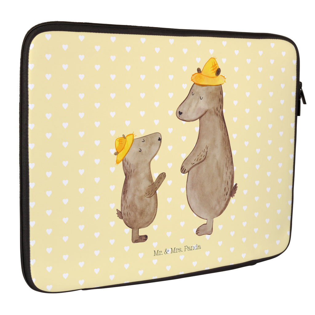 27 x 36 Notebook Tasche  Bären mit Hut Notebook Tasche, Laptop, Computertasche, Tasche, Damen, Schutzhülle, Familie, Vatertag, Muttertag, Bruder, Schwester, Mama, Papa, Oma, Opa, Bär, Bären, Vater, Papi, Paps, Dad, Daddy, Lieblingsmensch, Sohn, Söhne, Kind, Kinder, Vater-Sohn, Family, Vorbild