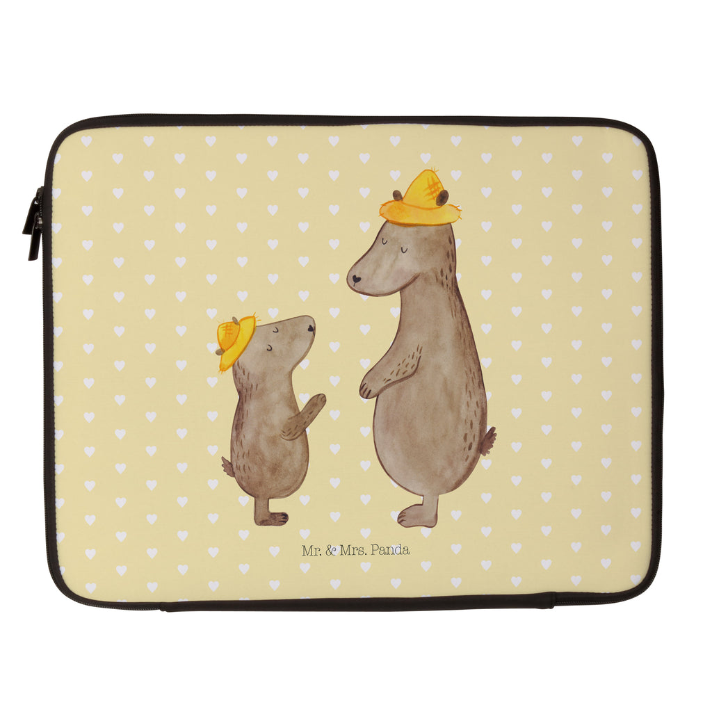 27 x 36 Notebook Tasche  Bären mit Hut Notebook Tasche, Laptop, Computertasche, Tasche, Damen, Schutzhülle, Familie, Vatertag, Muttertag, Bruder, Schwester, Mama, Papa, Oma, Opa, Bär, Bären, Vater, Papi, Paps, Dad, Daddy, Lieblingsmensch, Sohn, Söhne, Kind, Kinder, Vater-Sohn, Family, Vorbild