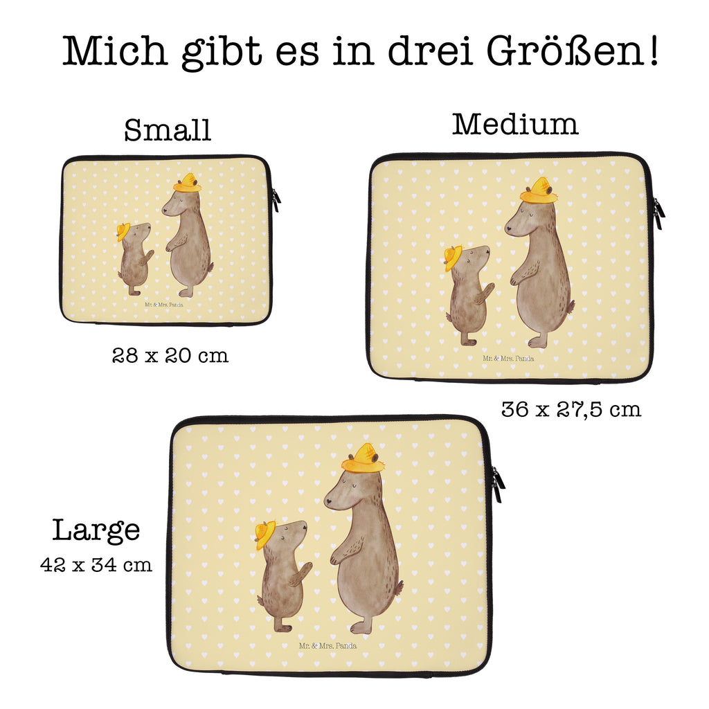 27 x 36 Notebook Tasche  Bären mit Hut Notebook Tasche, Laptop, Computertasche, Tasche, Damen, Schutzhülle, Familie, Vatertag, Muttertag, Bruder, Schwester, Mama, Papa, Oma, Opa, Bär, Bären, Vater, Papi, Paps, Dad, Daddy, Lieblingsmensch, Sohn, Söhne, Kind, Kinder, Vater-Sohn, Family, Vorbild