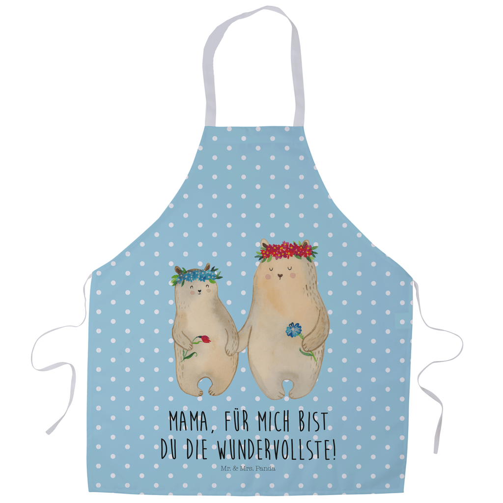 Kochschürze Bären mit Blumenkranz Schürze, Backschürze, Küchenschürze, Grillschürze, Latzschürze, Familie, Vatertag, Muttertag, Bruder, Schwester, Mama, Papa, Oma, Opa, Bär, Bären, Mutter, Mutti, Mami, Lieblingsmensch, Lieblingsmama, beste Mutter, weltbeste Mama, Geschenk Mama. Muttertag, Tochter, Kind, Kinder, Töchter, Family, Vorbild
