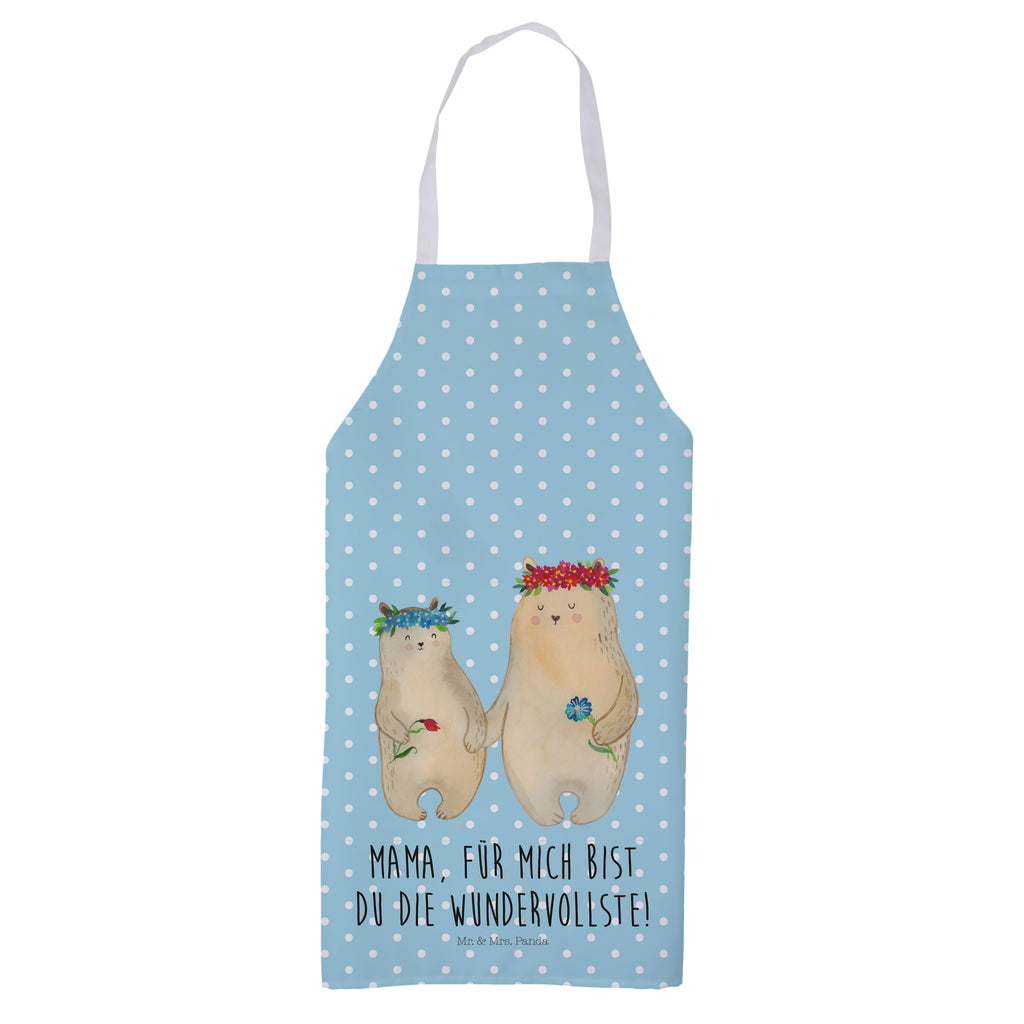 Kochschürze Bären mit Blumenkranz Schürze, Backschürze, Küchenschürze, Grillschürze, Latzschürze, Familie, Vatertag, Muttertag, Bruder, Schwester, Mama, Papa, Oma, Opa, Bär, Bären, Mutter, Mutti, Mami, Lieblingsmensch, Lieblingsmama, beste Mutter, weltbeste Mama, Geschenk Mama. Muttertag, Tochter, Kind, Kinder, Töchter, Family, Vorbild